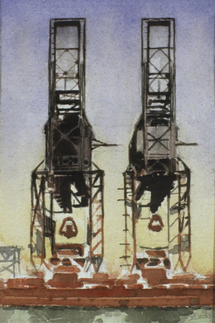 Study for Sisters 9x6" Watercolor on paper