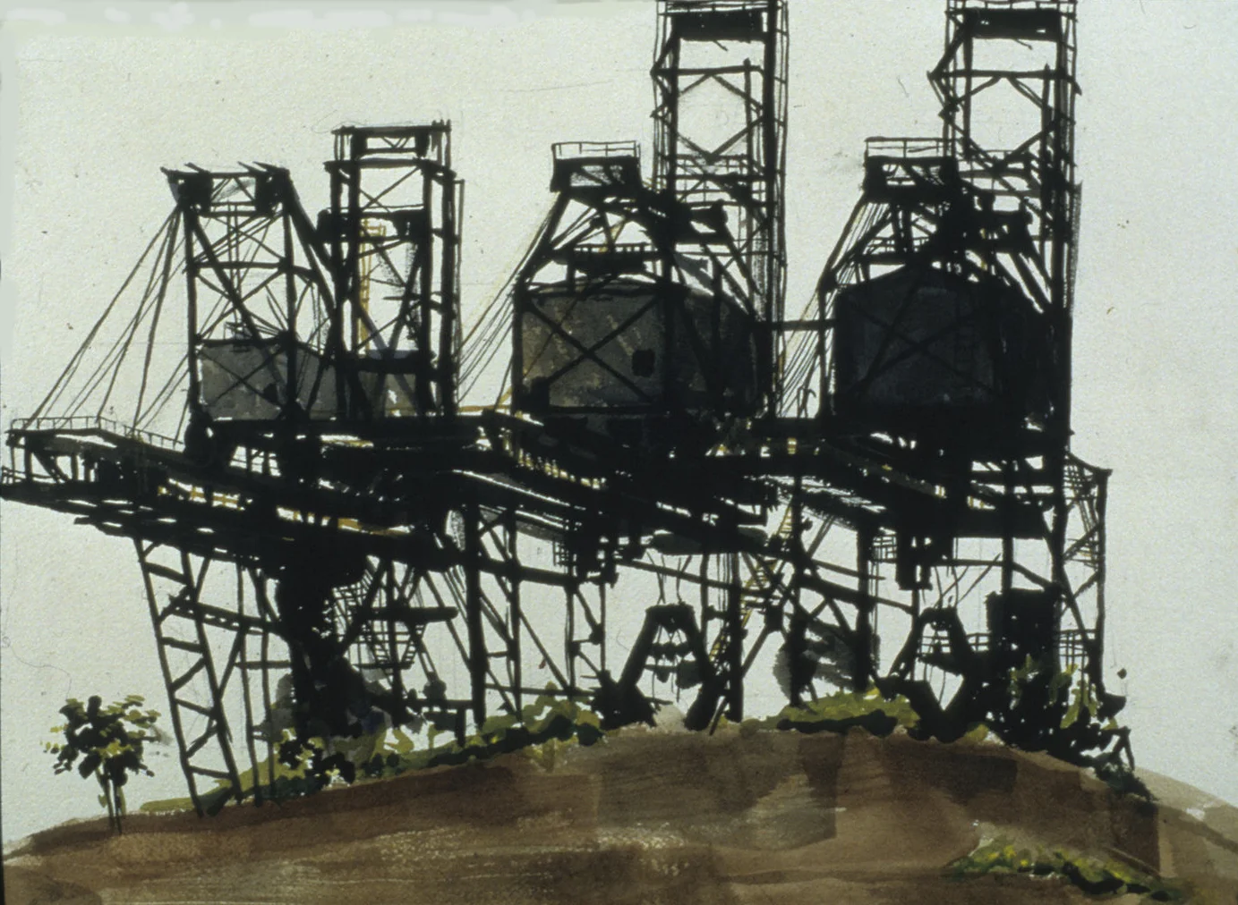 Three Cranes 11x14" Watercolor on paper