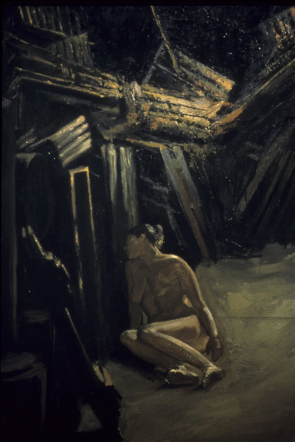 Detail of Dreaming of Elijah Oil on linen