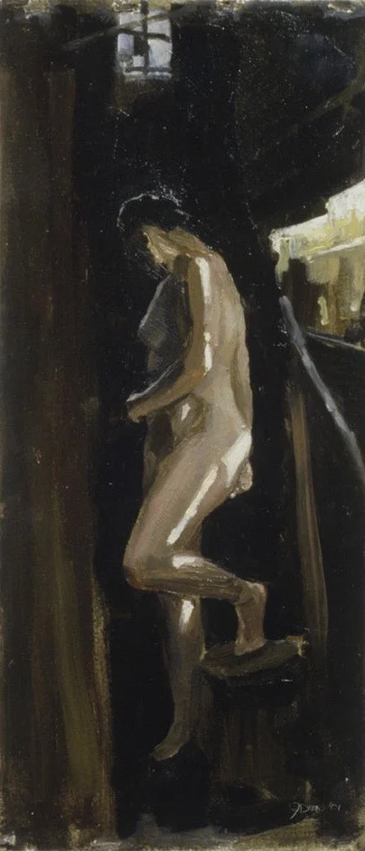 Study for Monument #1 Oil on paper 15x6"