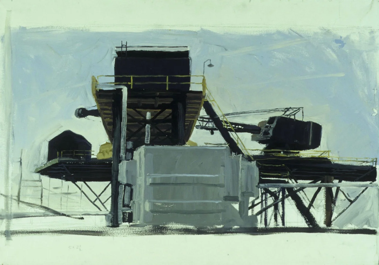 33 Study Schuylkill River Crane oil on paper 11 x 27.jpg