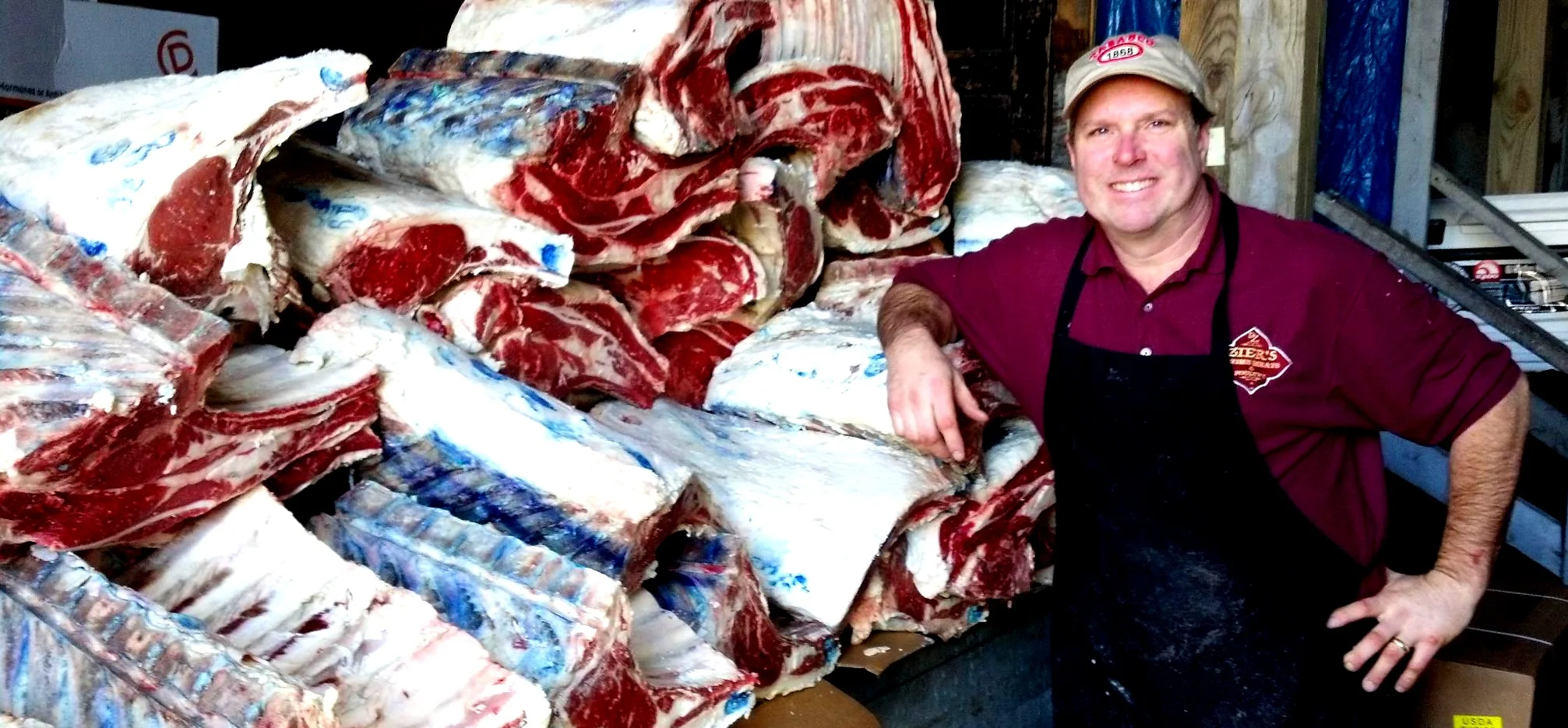 Dave Zier, Unloading USDA Prime Ribs for the beginning of the holiday season,