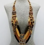 Natural Beaded Multi Strand Necklace (Only)