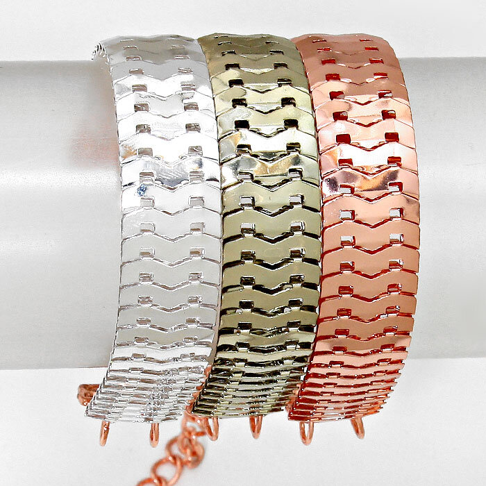 Flat Snake Chain Link Bracelet