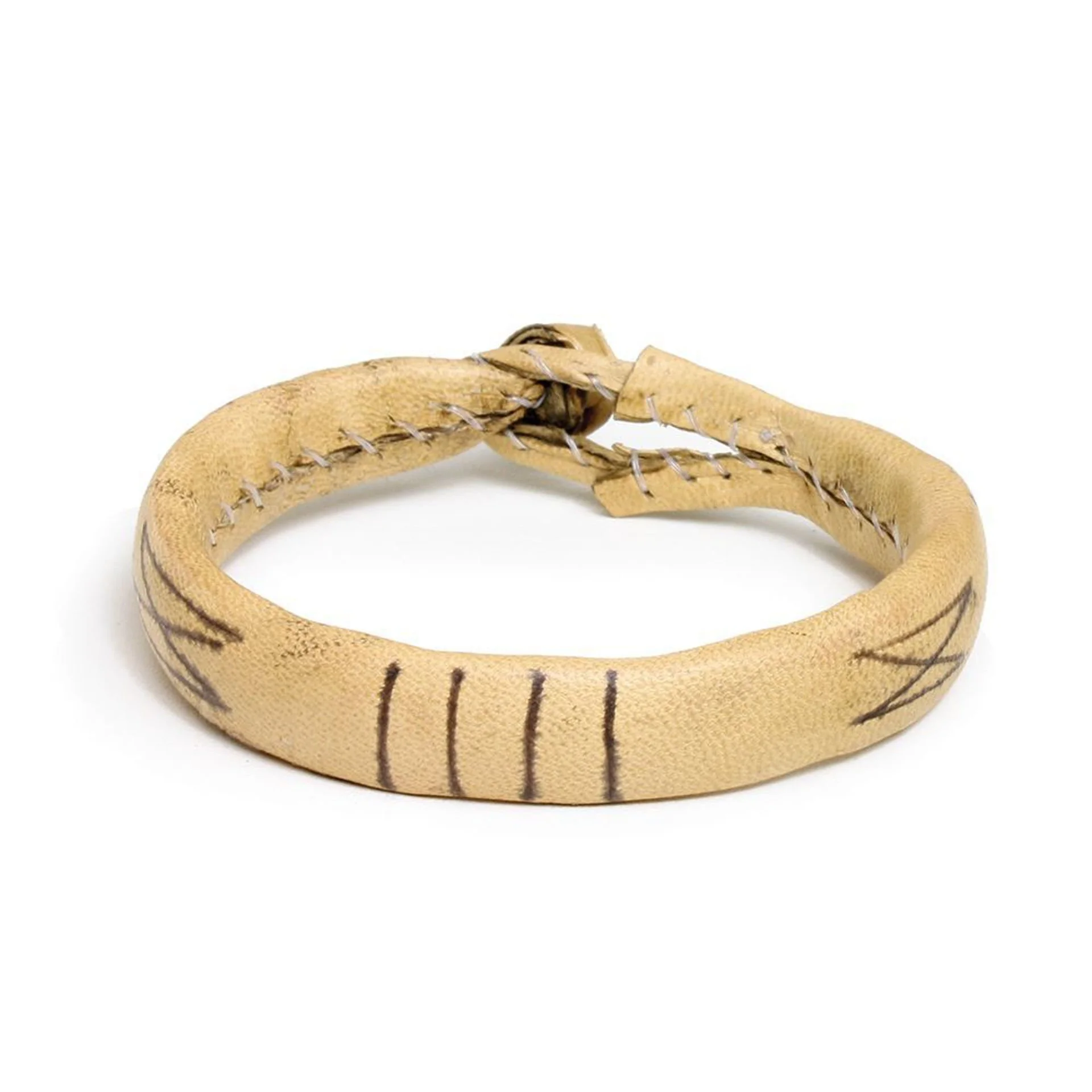 Men's Leather Bracelet (Cream-Colored)