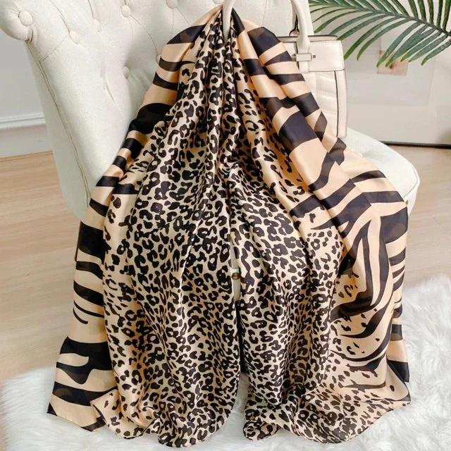 Brown Animal Print Scarf
