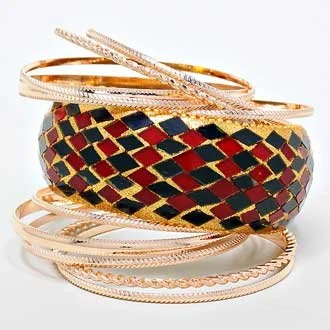 Red/Black Multi Layered Bracelets