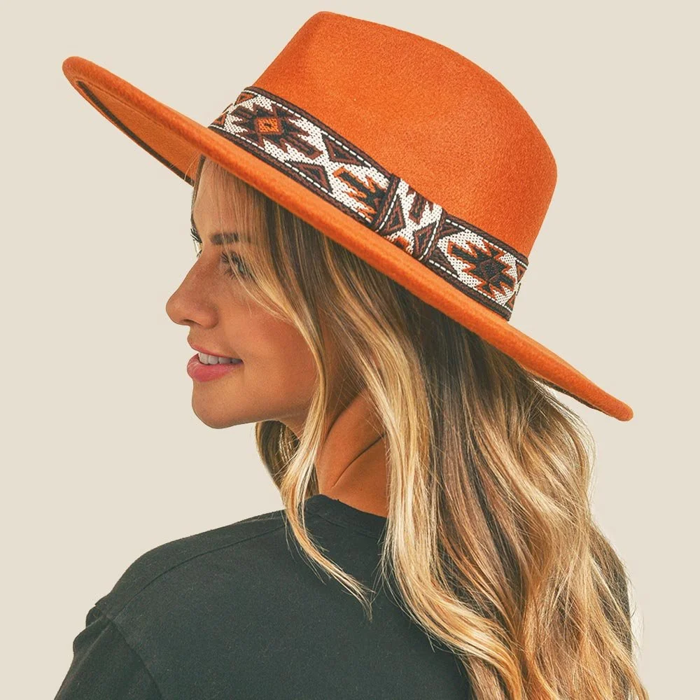 Rust Tribal Band Hat