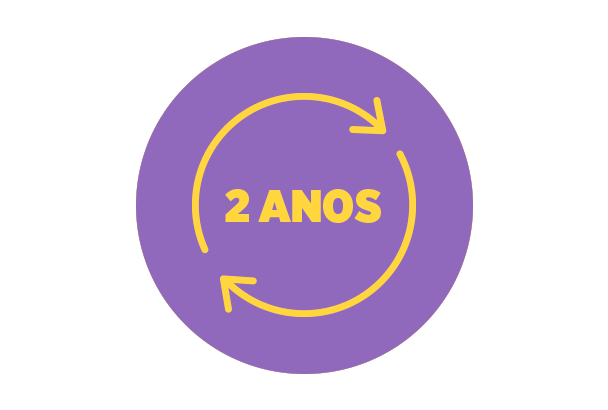 O programa dura dois anos. 