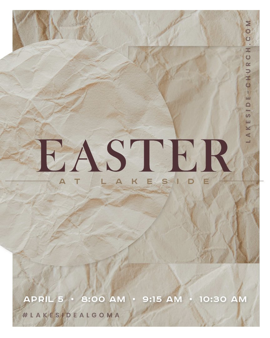 Join us at Lakeside as we celebrate the resurrection of Christ!  We offer three identical services at 8:00am, 9:15am, and 10:30am. If you can&rsquo;t make it, watch on lakeside-church.com!
We also will be hosting a Good Friday night of worship and co
