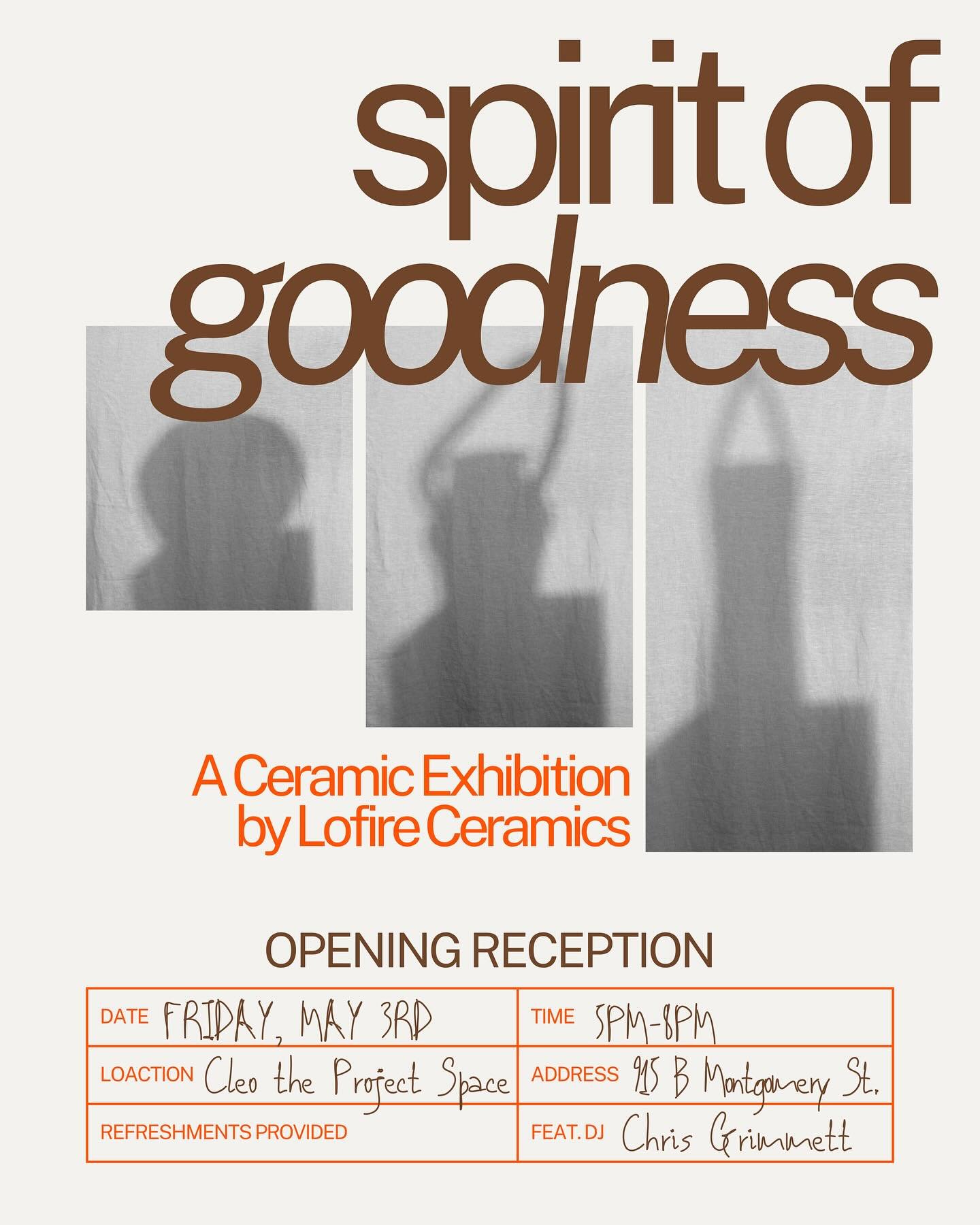 My first exhibition, &ldquo;The Spirit of Goodness,&rdquo; will be on display at @cleo_the_project_space from May 3-5. The opening reception will be held next Friday, May 3rd from 5:00-8:00 PM. 

I am beyond excited to share what I have been working 