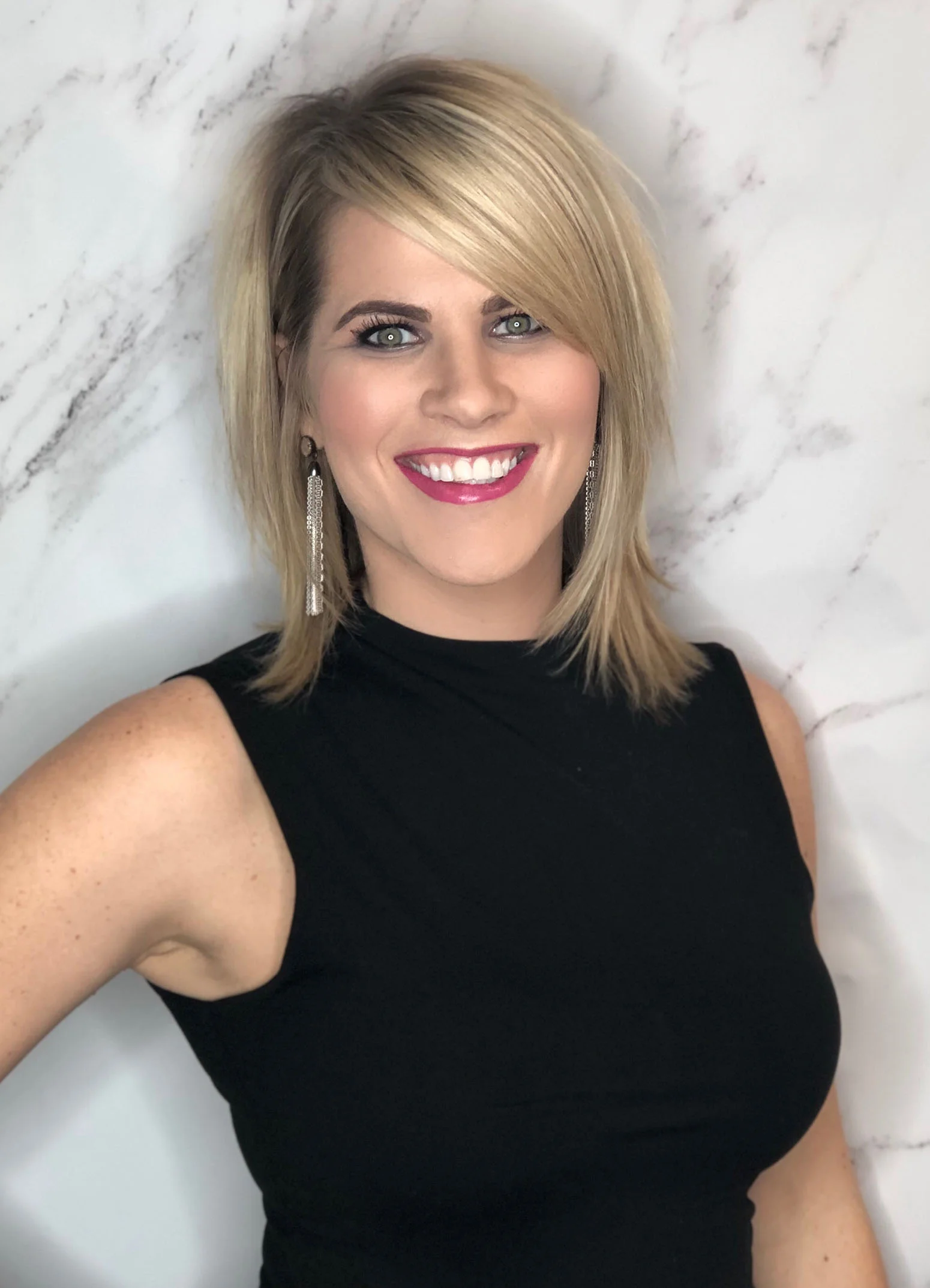 Andrea can help you with all your beauty needs and make sure you have fun while doing so! Sassy cuts, beautiful colors and makeup are her true passion. Whether you want to keep it simple or get glam'd up for a special night, Andrea will get you looking and feeling your best.