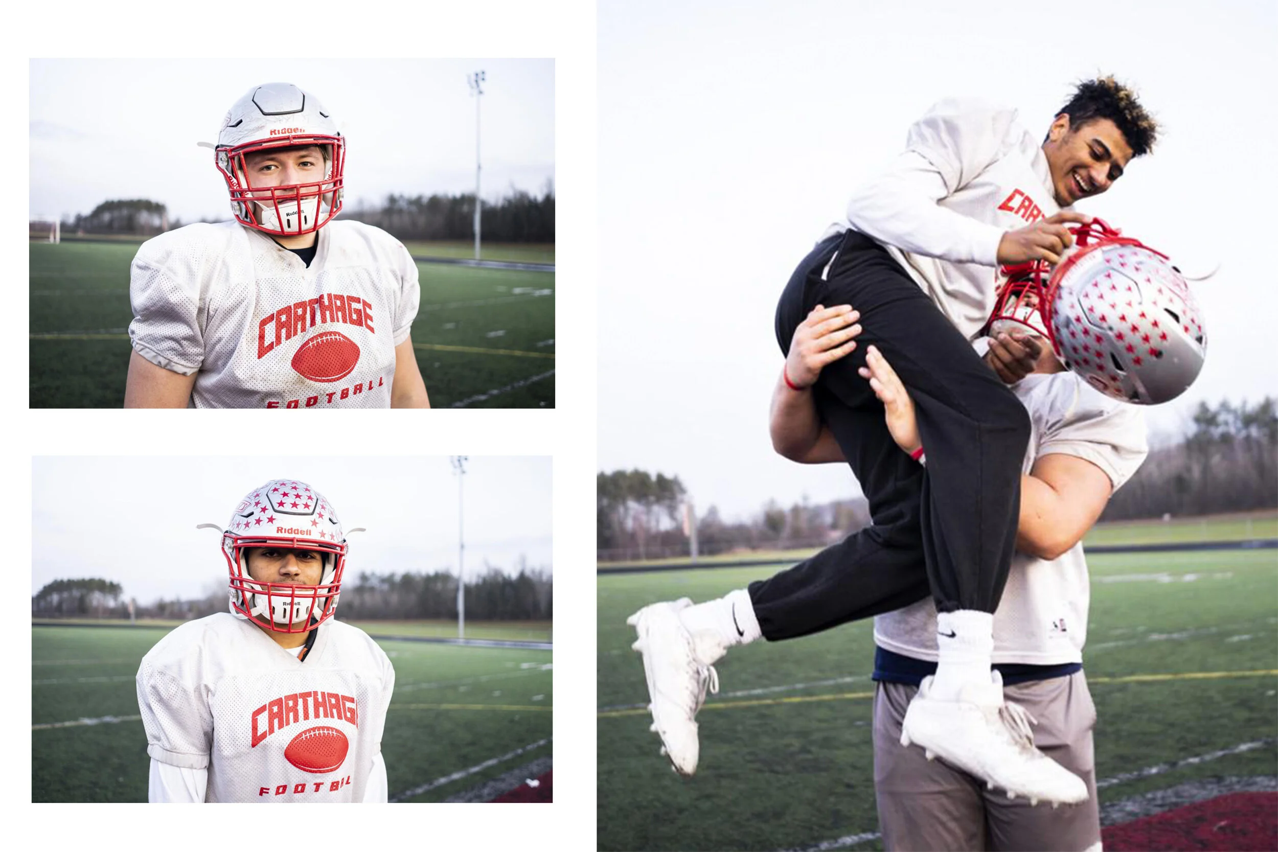  Carthage seniors Colin “Bubba” Null and Elijah Whitfield, the only four-year varsity players on the team, form the backbone of Comets success in propelling the team to a well-deserved championship bid against Cornwall. 