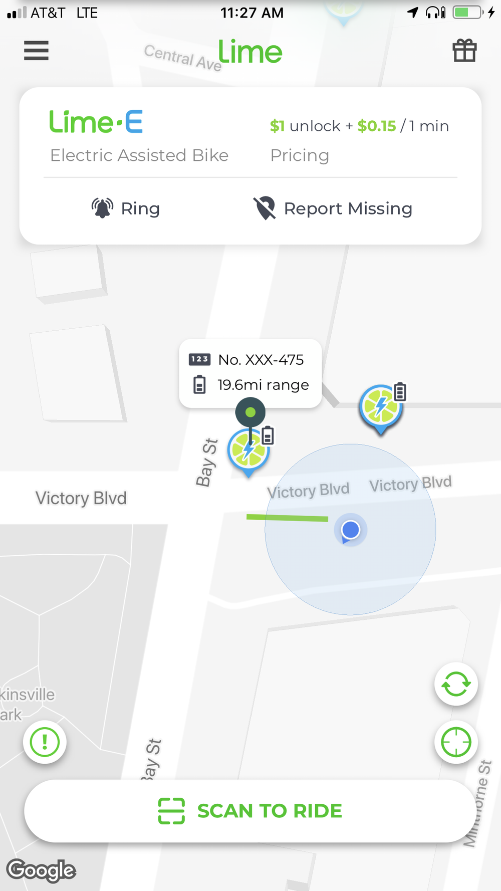 Lime Bike Info in App