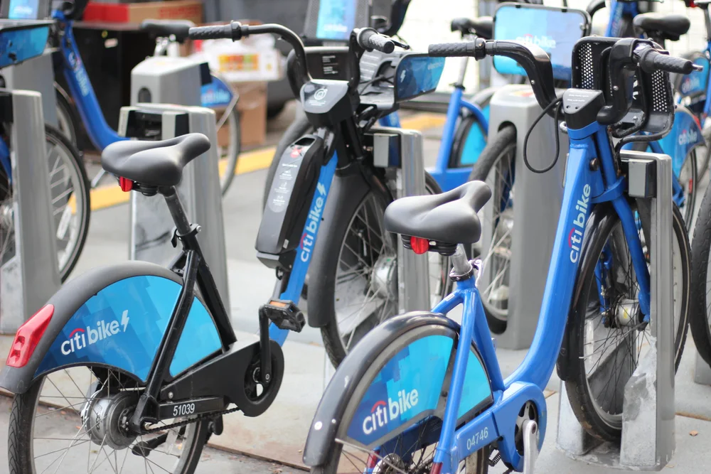Citi Bikes in a Dock