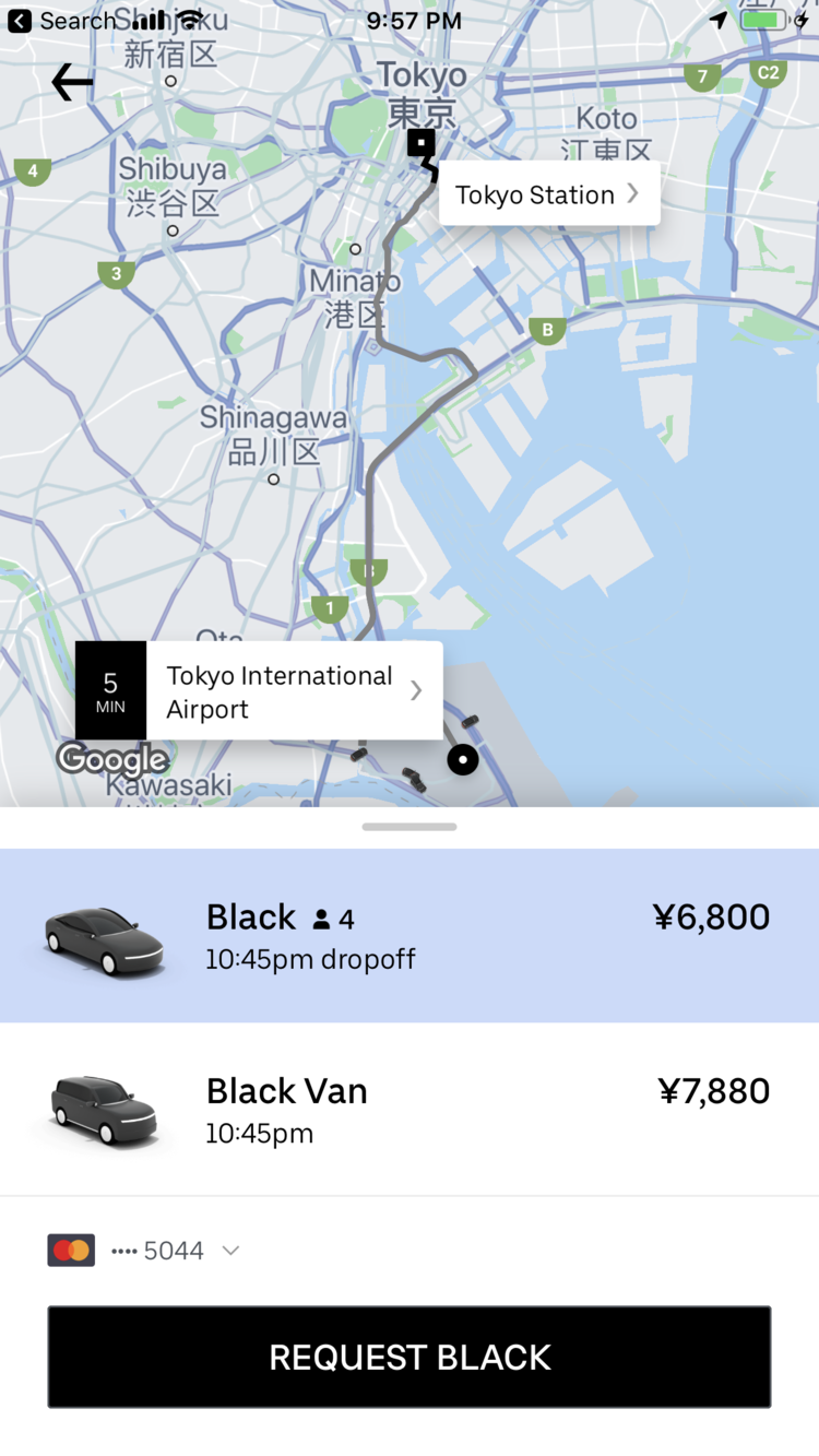 Uber in Tokyo — Tunnel Time