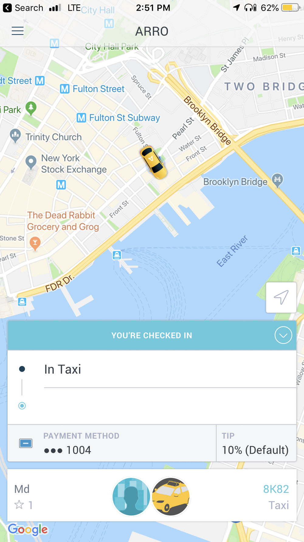 Checked In to a Taxi