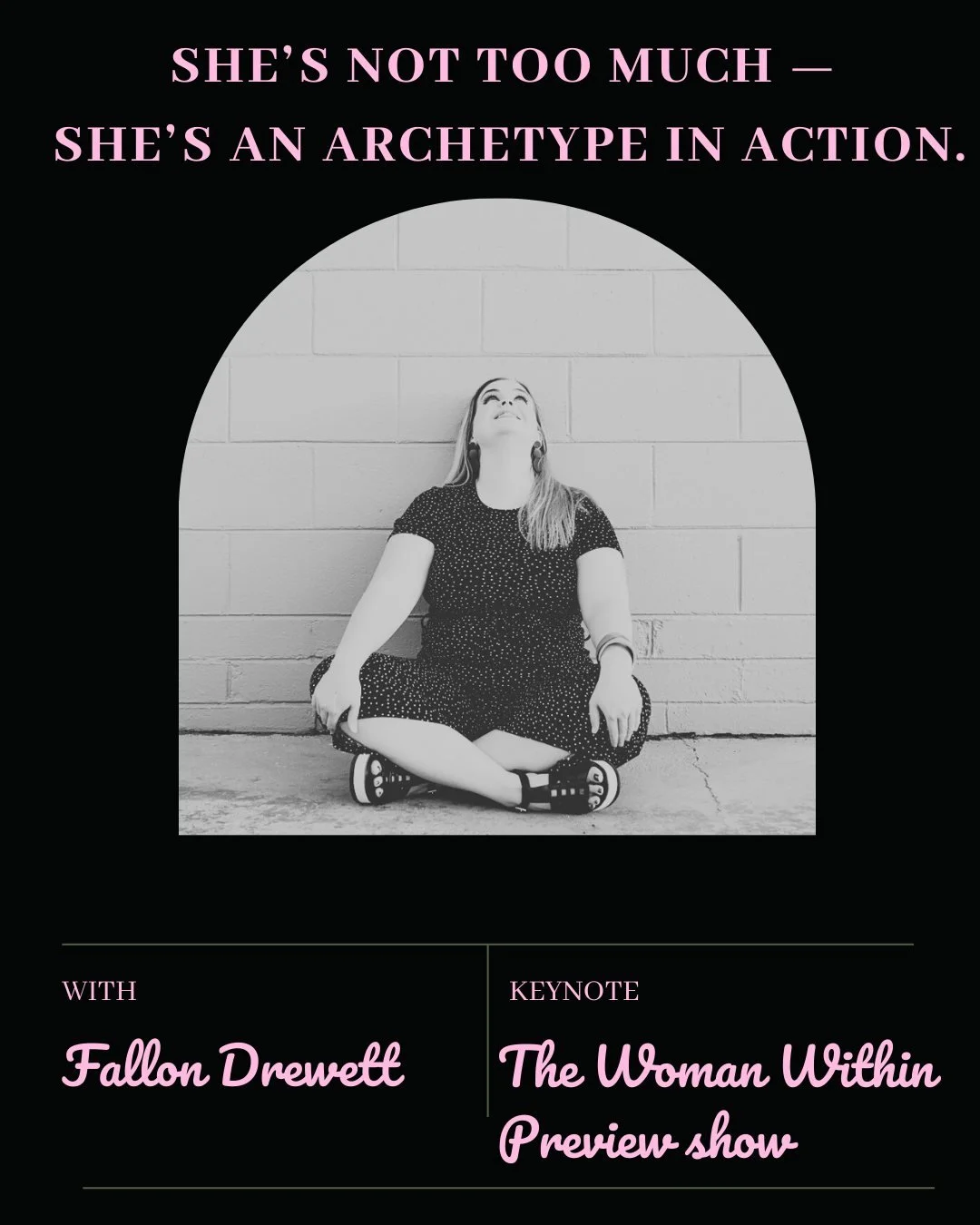 She&rsquo;s the Rebel. The Lighthouse. The Muse. The Warrior.

She&rsquo;s not a phase &mdash; she&rsquo;s an archetype in action.

October 9 | Mackay

Join me for the launch of  The Woman Within &mdash; the live preview of my brand-new keynote story