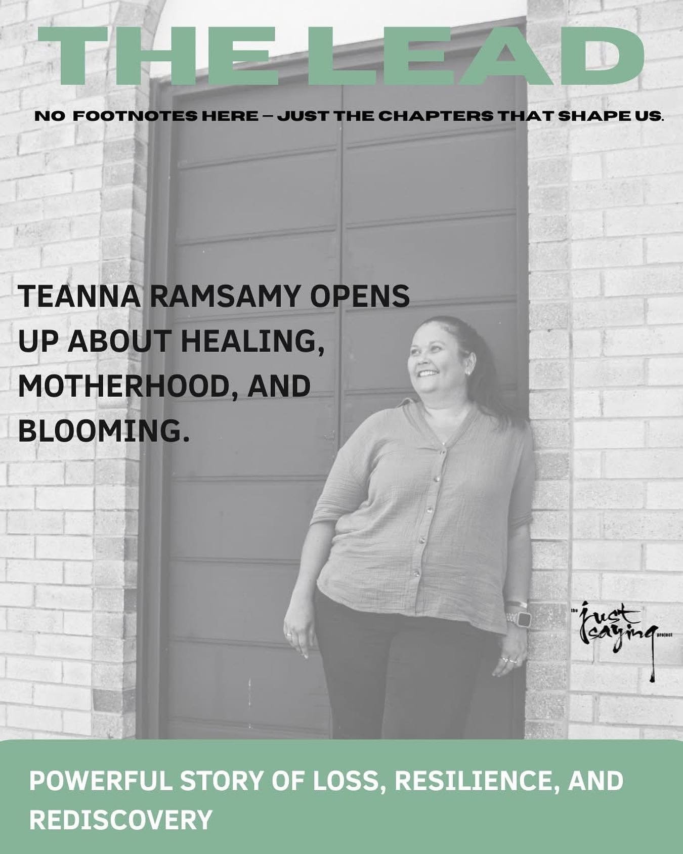THE LEAD | Teanna Ramsamy 

No footnotes here- just the chapters that shape us. 

Grief has become a constant companion for Teanna  Ramsamy. 
Each day she wears a necklace with her four children names. It has become a personal talisman to remind her 