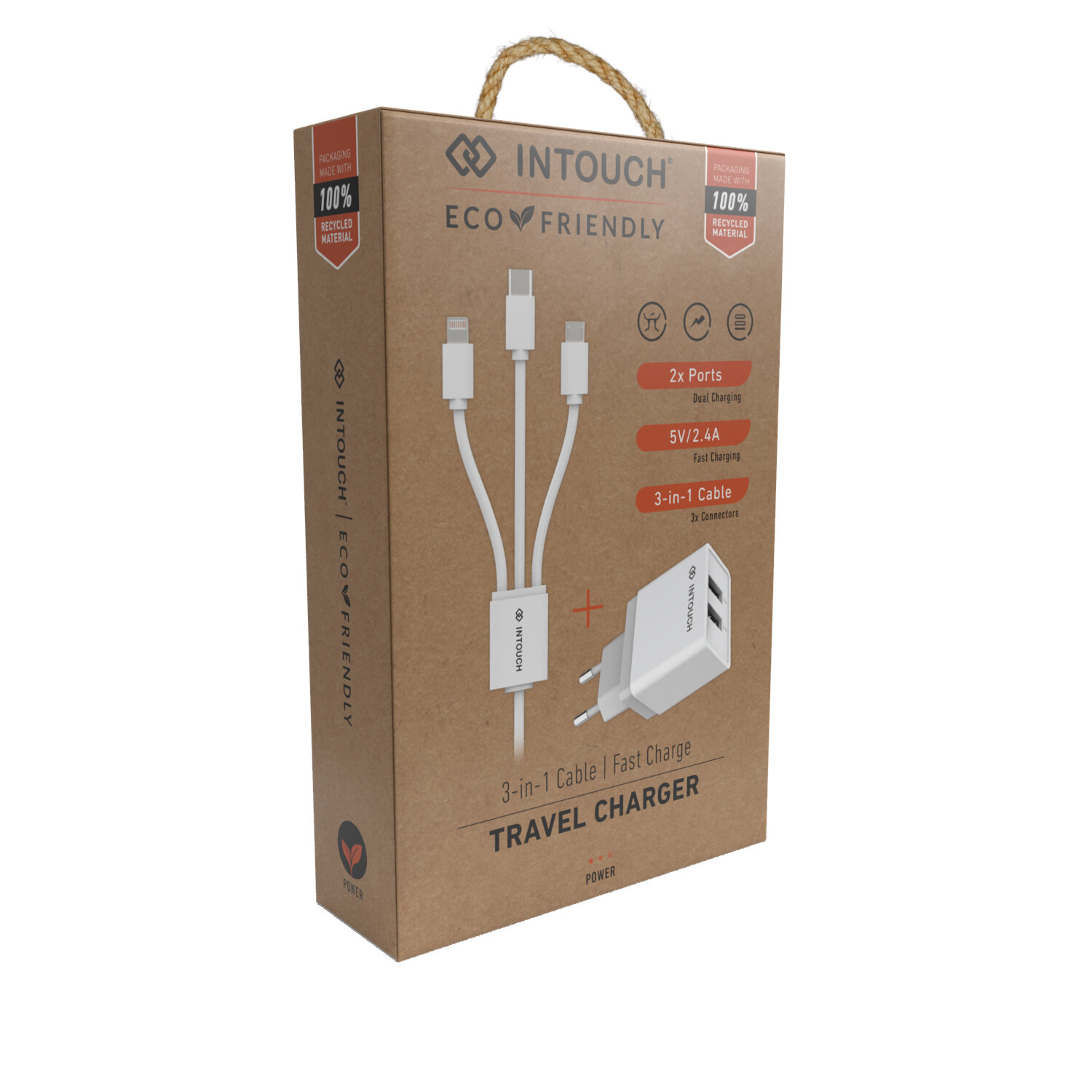 IT-TCU3085-WH_DUAL TCHARGER 2.4A WHITE & THREE PRONGED CABLE-Front_Left.jpg