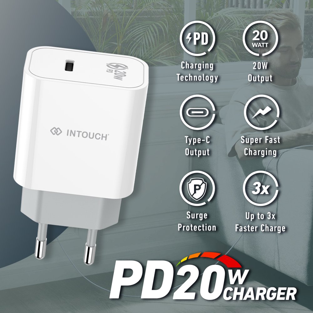 Intouch 20W PD Charger Fast Charging