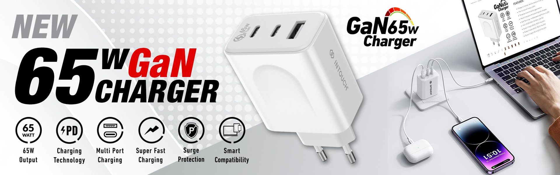 Intouch 65W Gan Charger