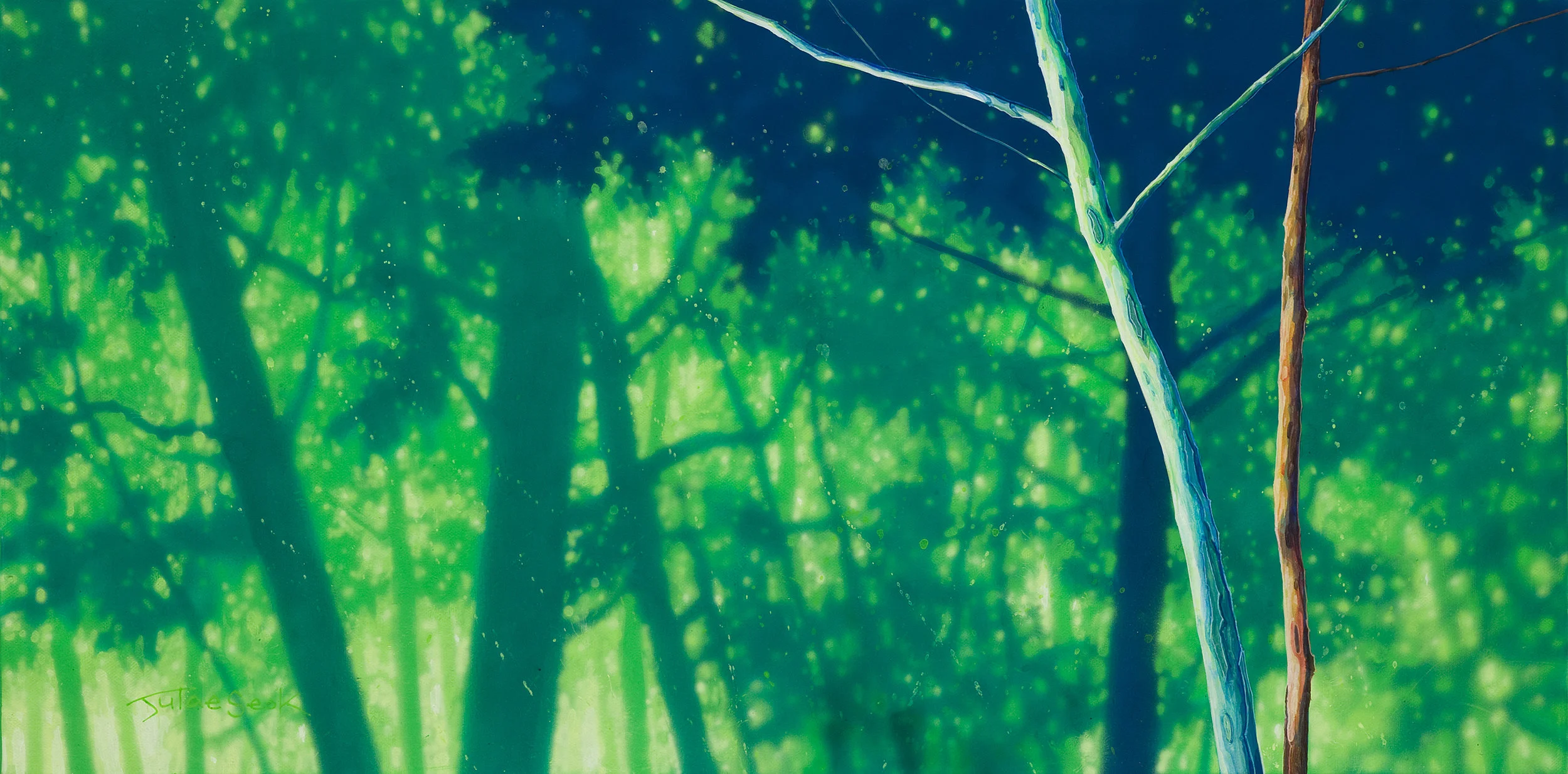 nature - image / 100 x 200 cm / acrylic Gouache on canvas / 2018