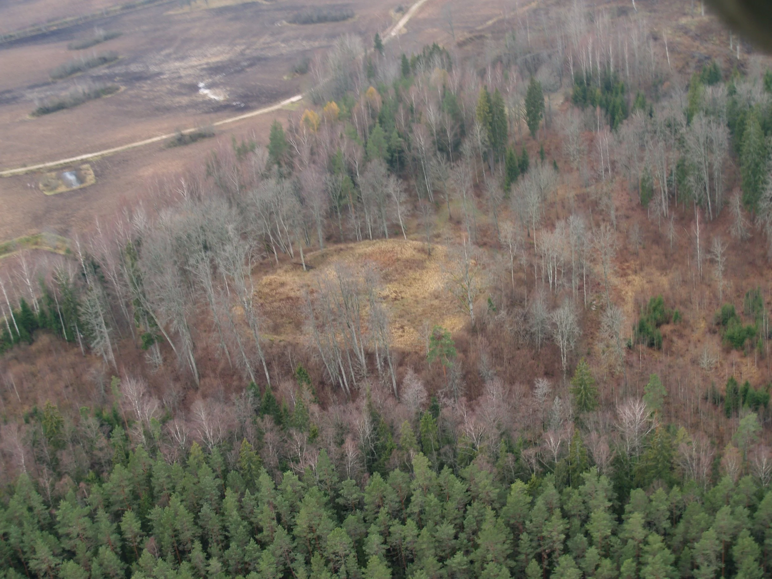Grebu pilskalna aerofoto. Autors Juris Urtāns