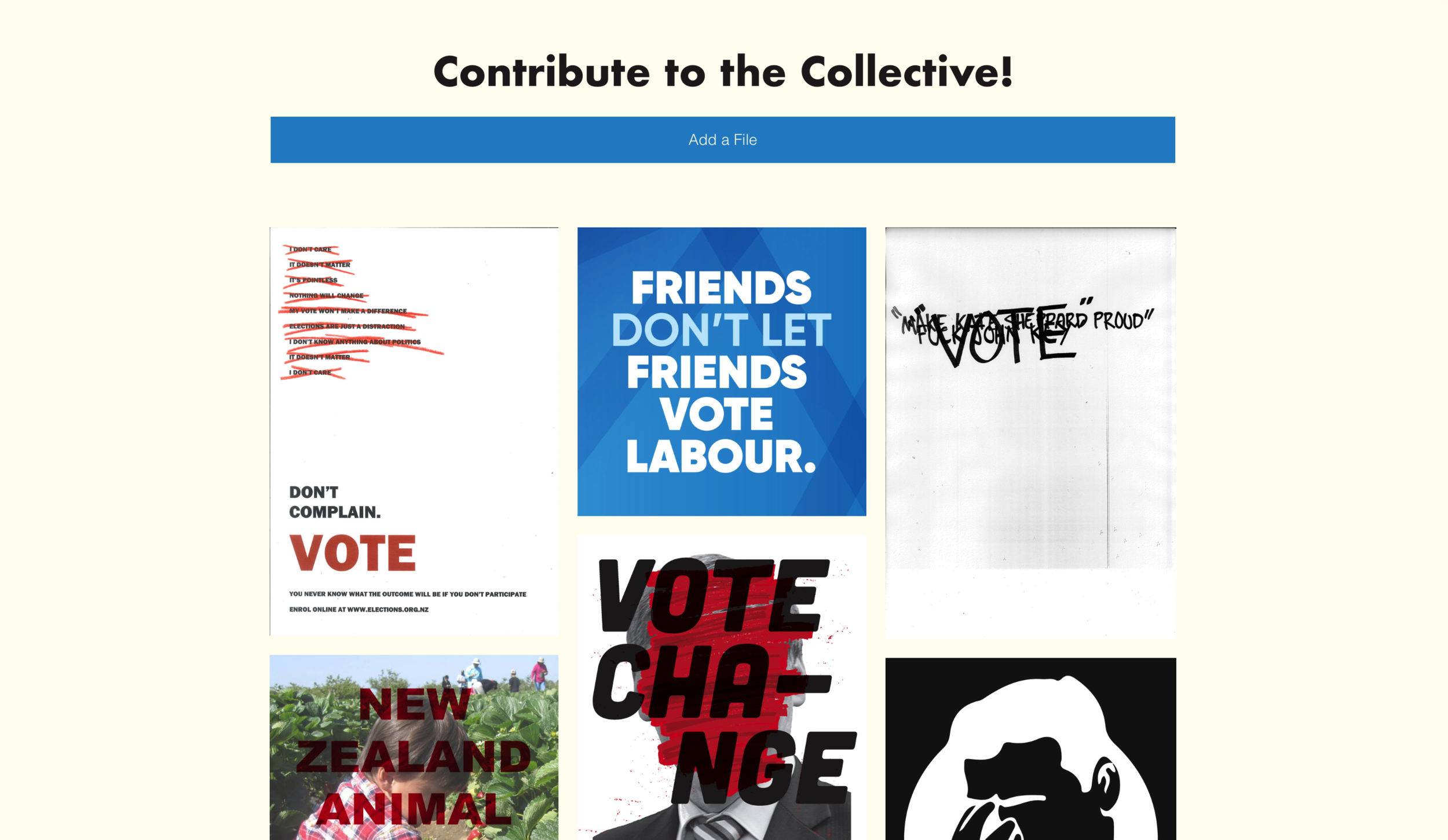 The Elective Collective&nbsp;website showing past and present contributions