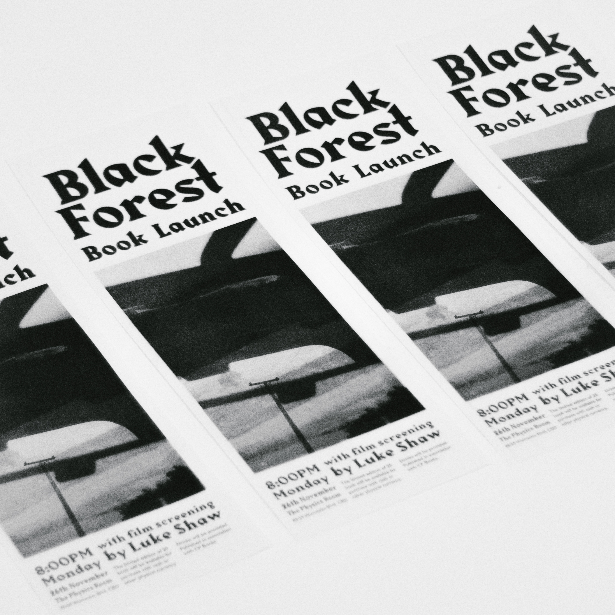 Black Forest book launch posters