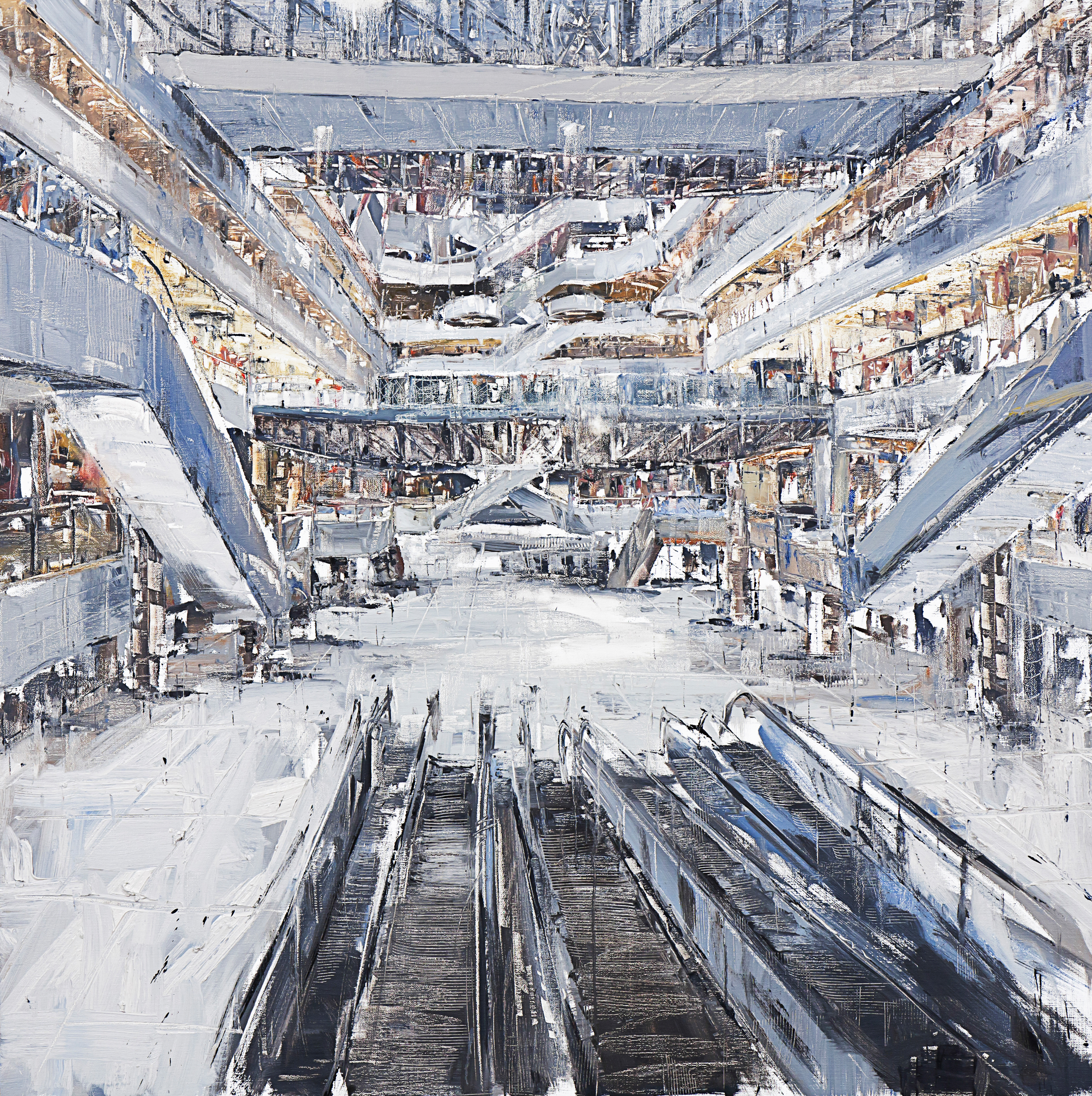   The Mall #19  , 2011 oil on canvas  artist / client:  Boo Sze Yang  