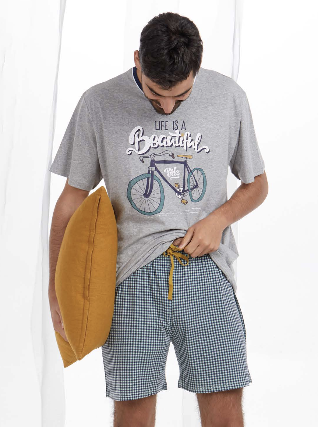 ¡REBAJA! - PIJAMA BICICLETA, CUADROS VICHY