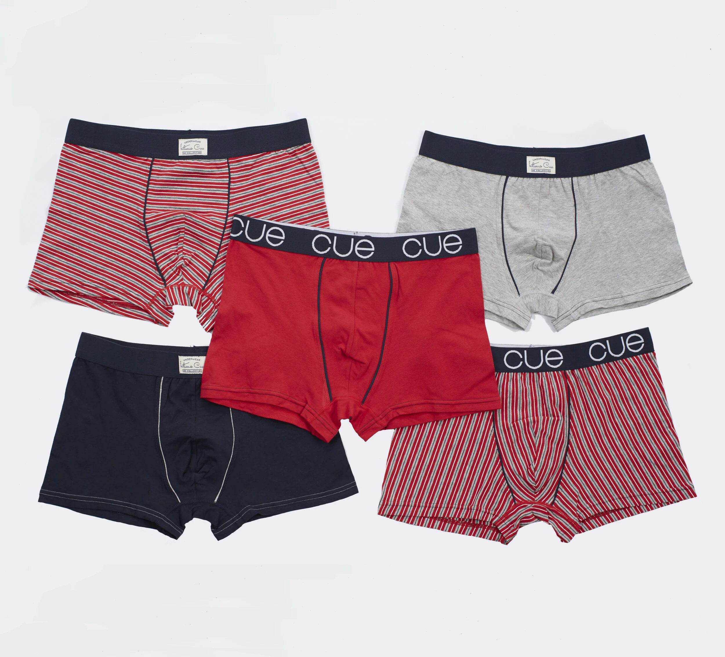 · PACK 5 · BOXER RAYAS ROJO AZUL MARINO