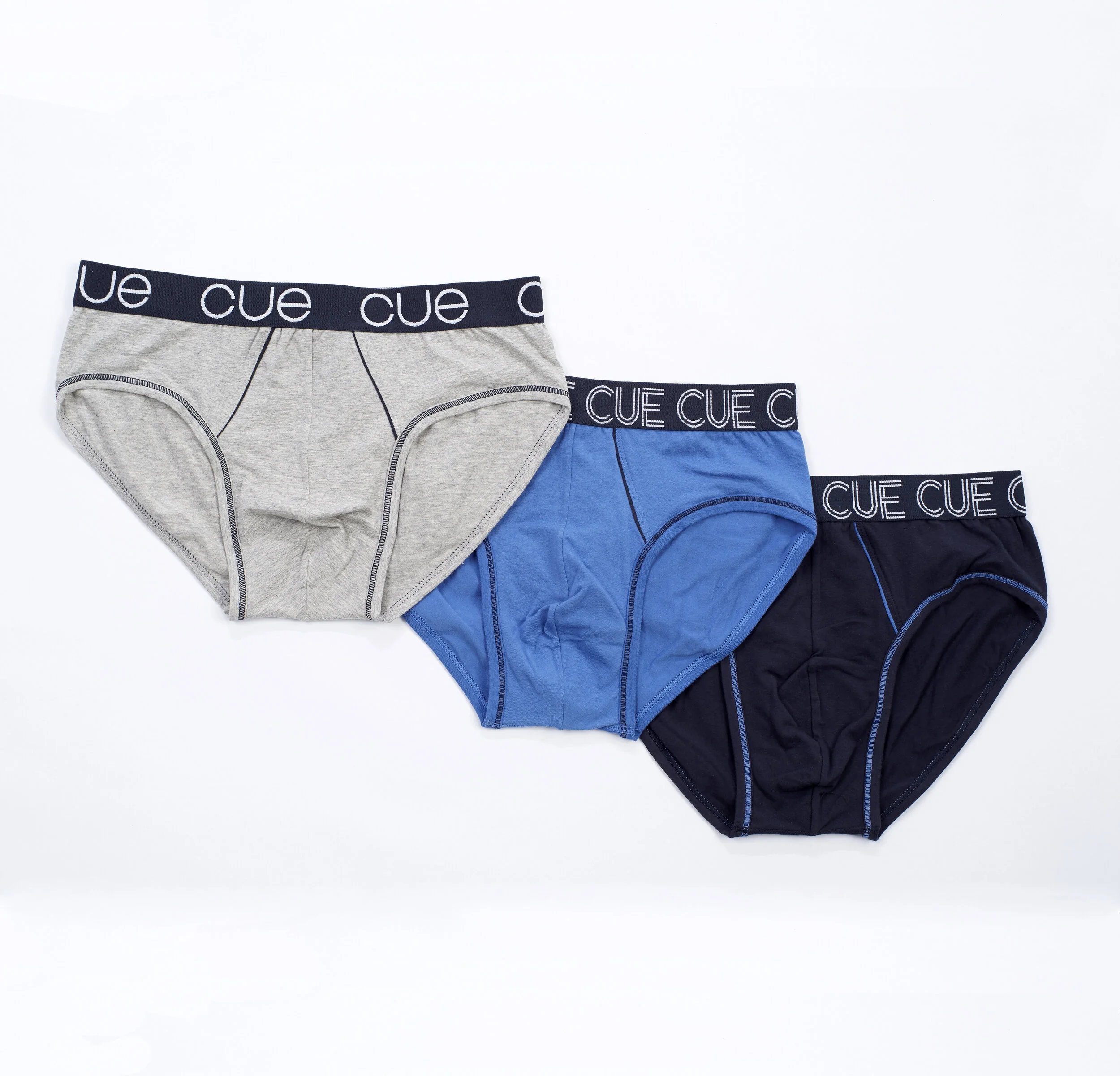 Pack 3 slip rayas goma azul marino azulon ropa interior hombre chico caballero envío gratis — PIJAMAS CUE
