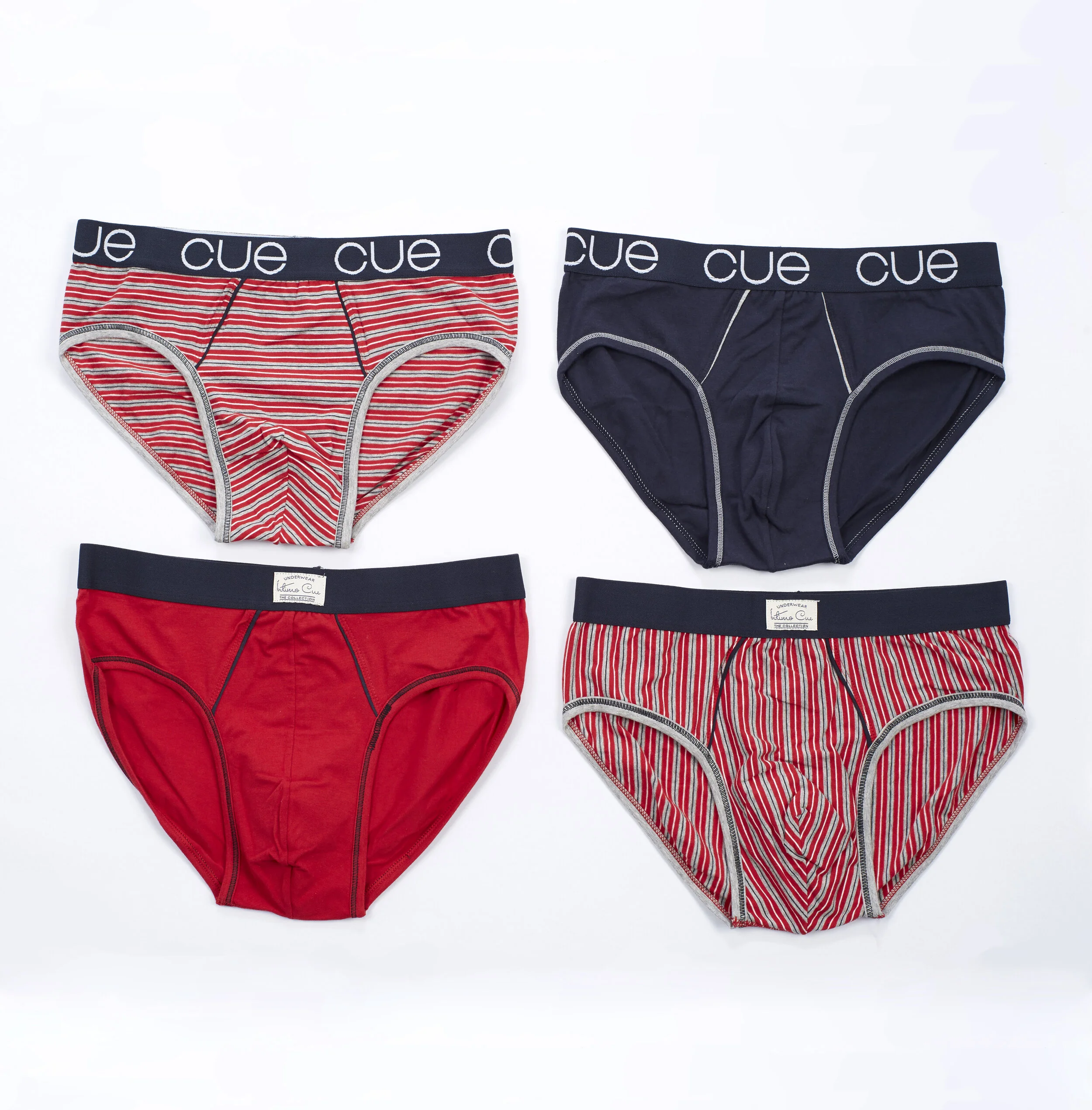 · PACK 4 · SLIP RAYAS ROJO