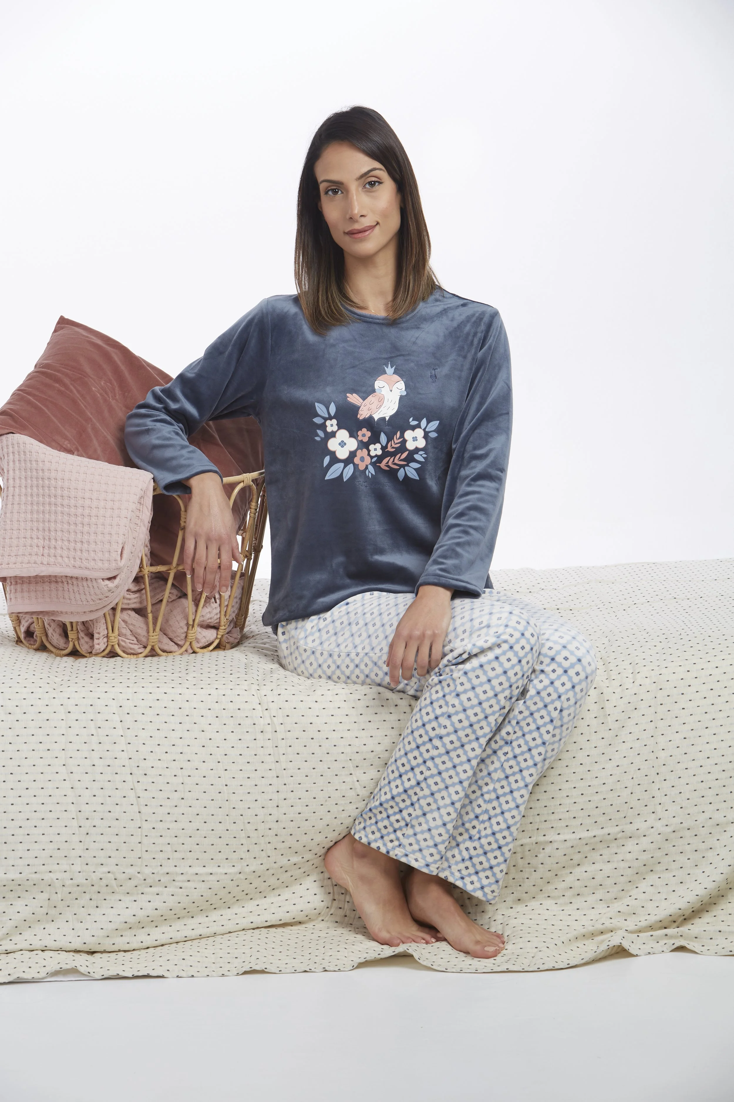 PIJAMA TERCIOPELO · Buho marino — PIJAMAS CUE
