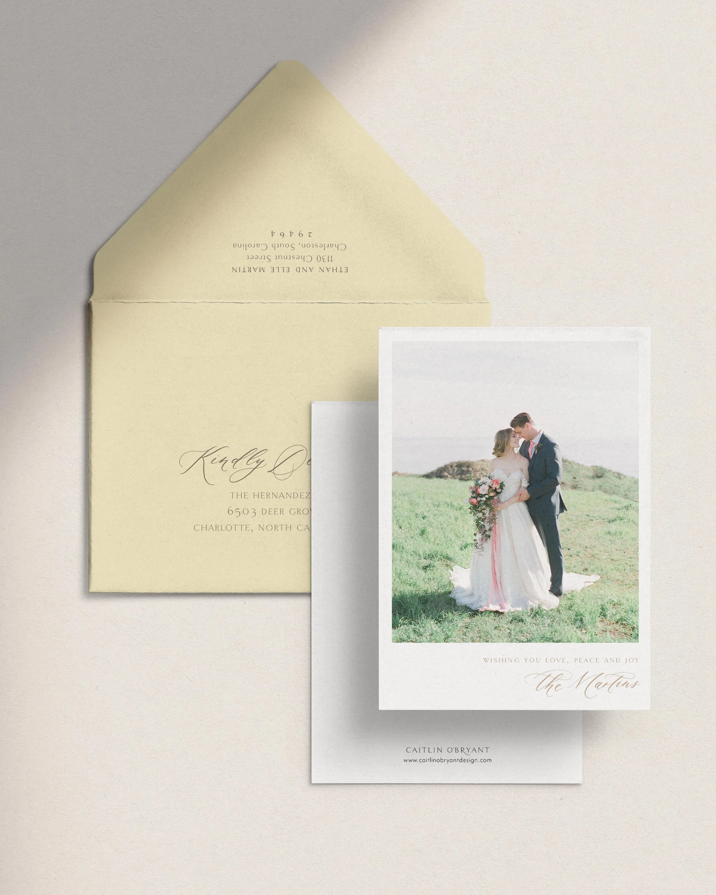 Neutral colored Photo Christmas Card. Neutral colored Photo Holiday card. Elegant holiday card. Elegant Christmas card. Minimalist calligraphy Christmas photo card. Customizable holiday cards.