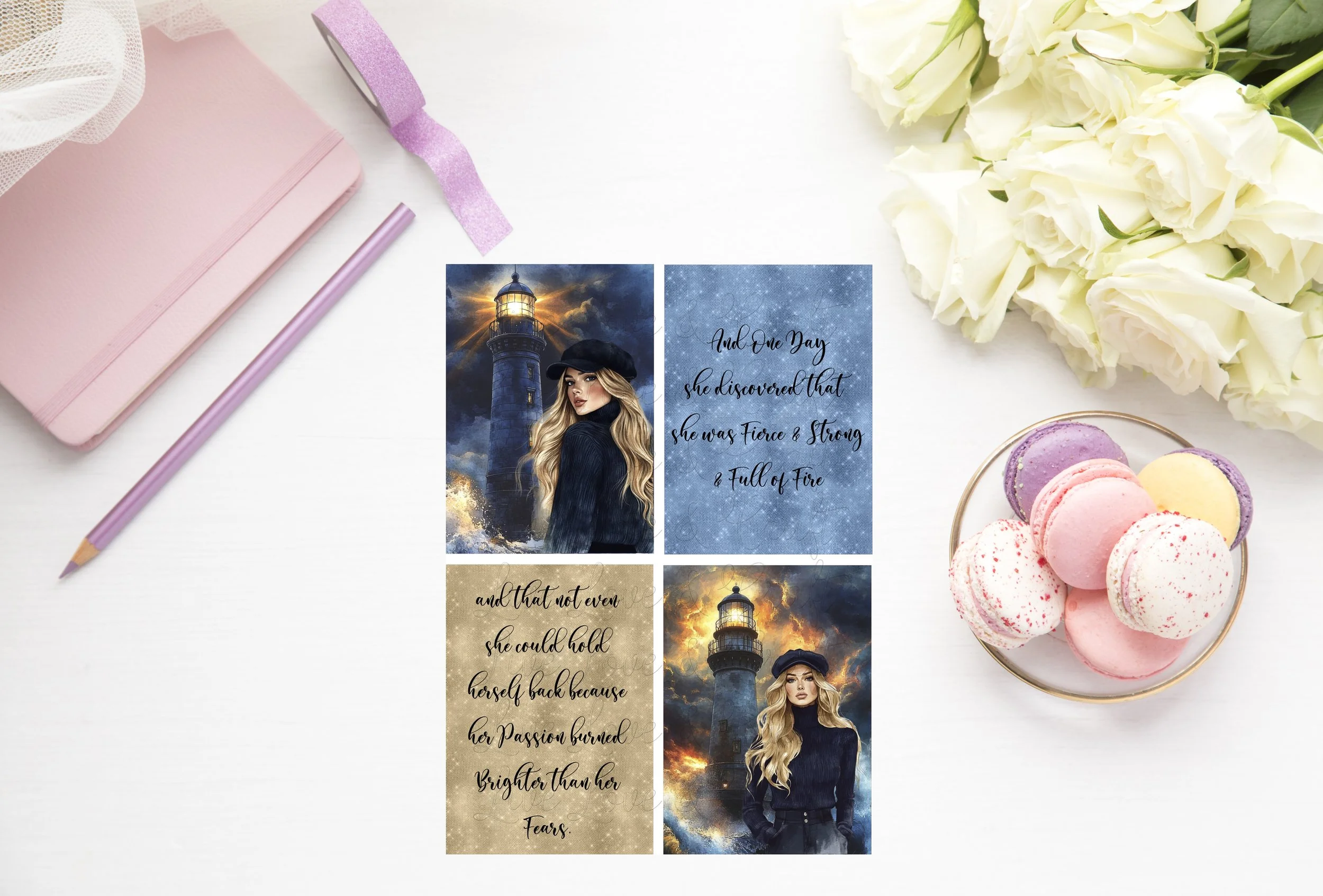 Journaling Stickers - Her Passion burned brighter than her Fears!