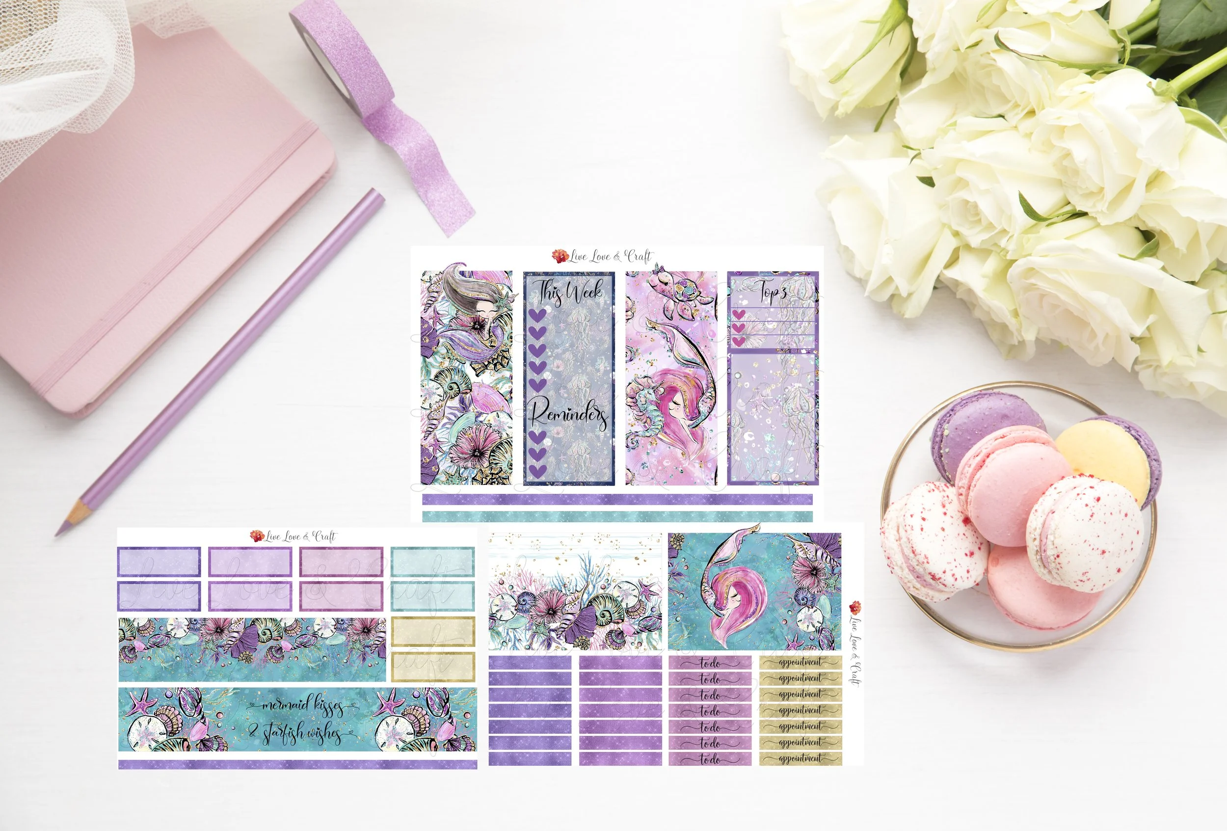 Vertical Weekly Kit - Mermaid Kisses &amp; Starfish Wishes!