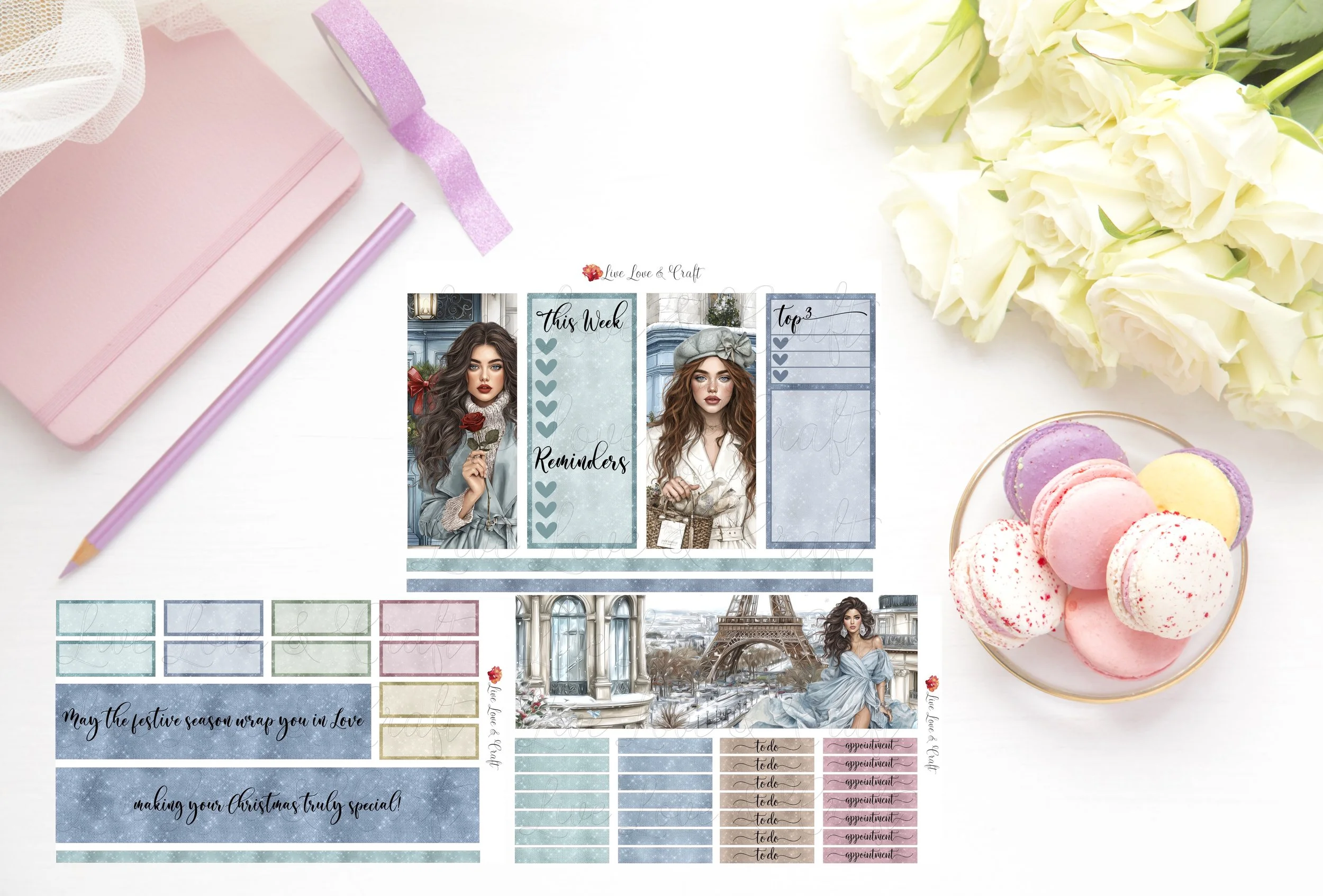 Vertical Weekly Kit - Christmas in Paris!