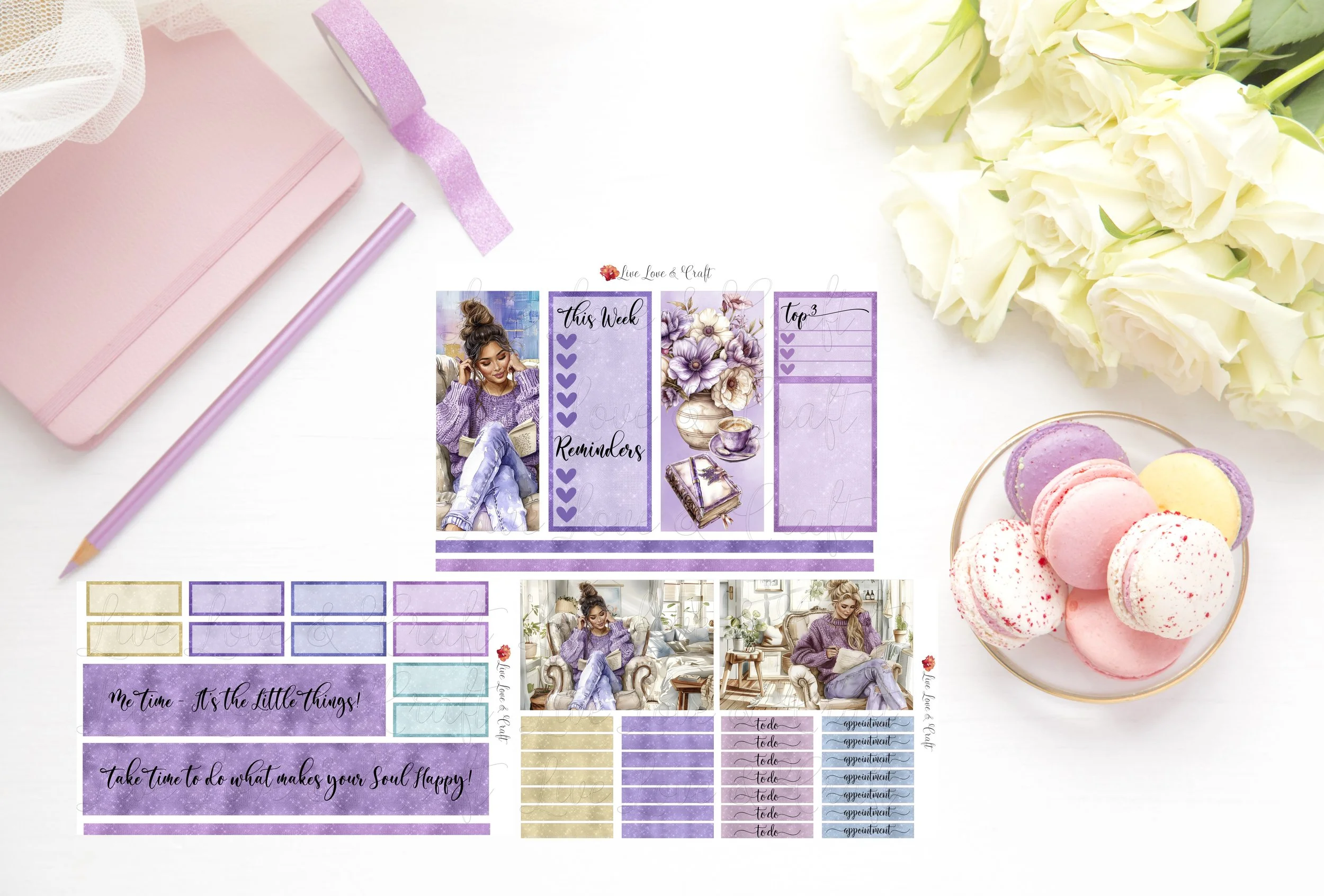 Vertical Weekly Kit - Me Time - It's the Little Things!
