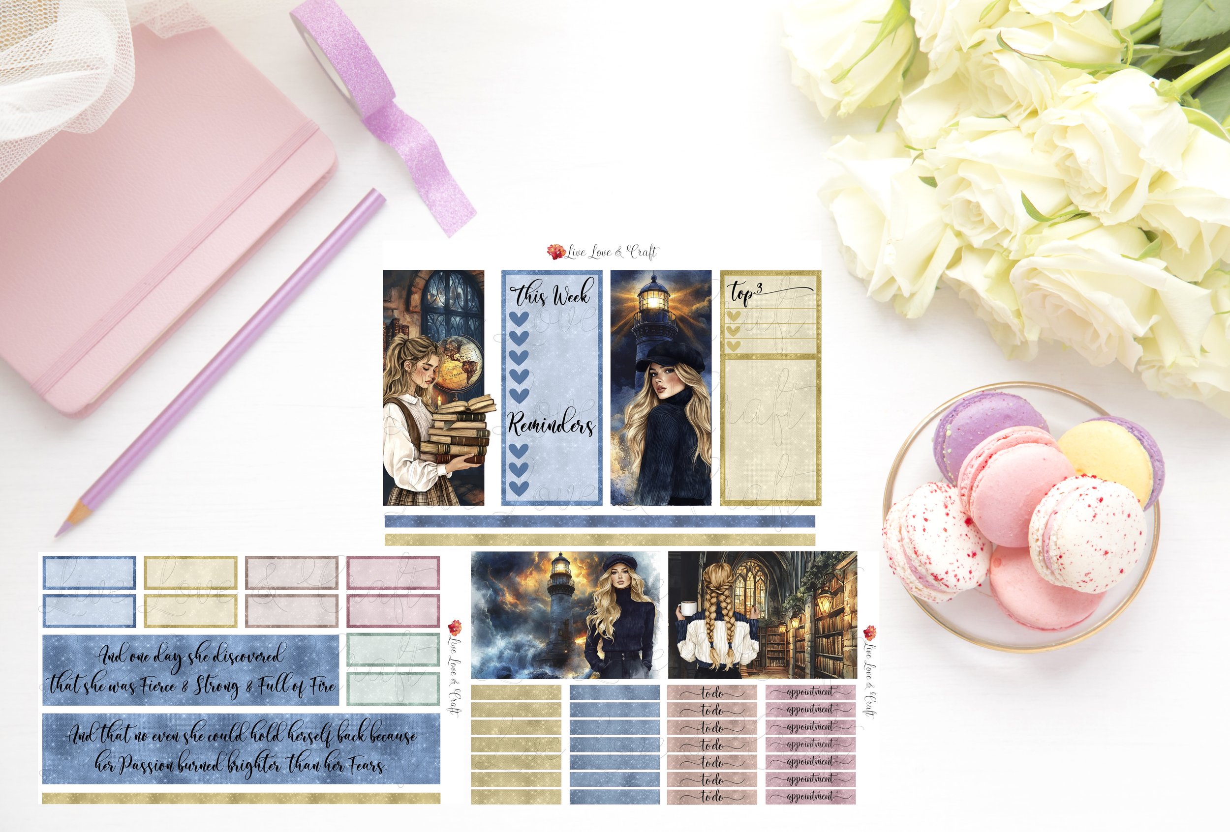 Vertical Weekly Kit - Her Passion burned brighter than her Fears!