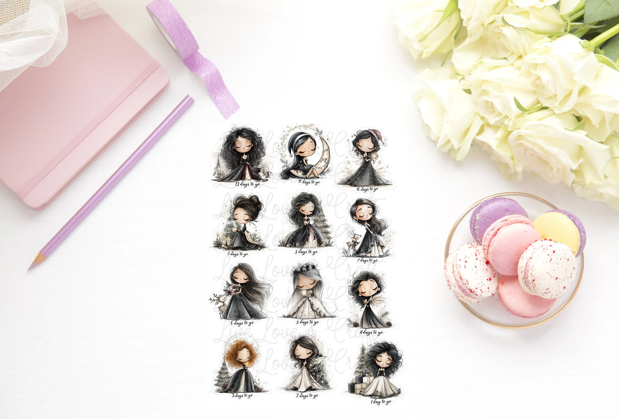 Whimsical Die Cuts - 12 Day of Christmas! (Goth Style).
