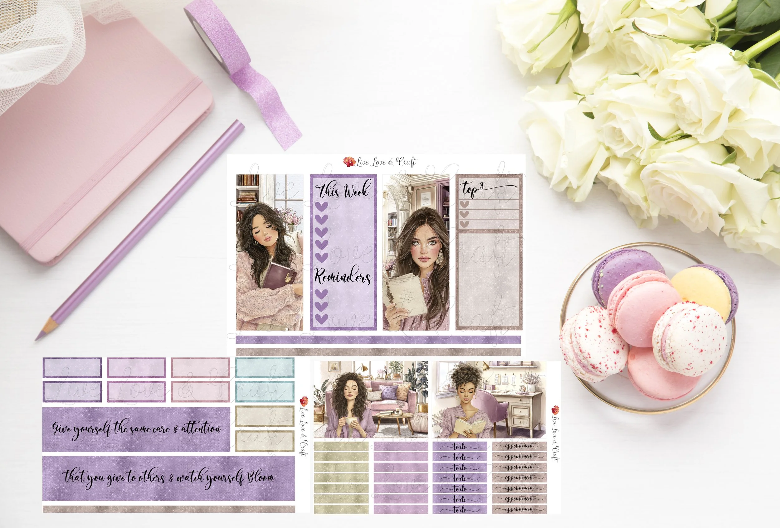 Vertical Weekly Kit - Give Yourself the same Care & Attention that you give to others & watch Yourself Bloom.