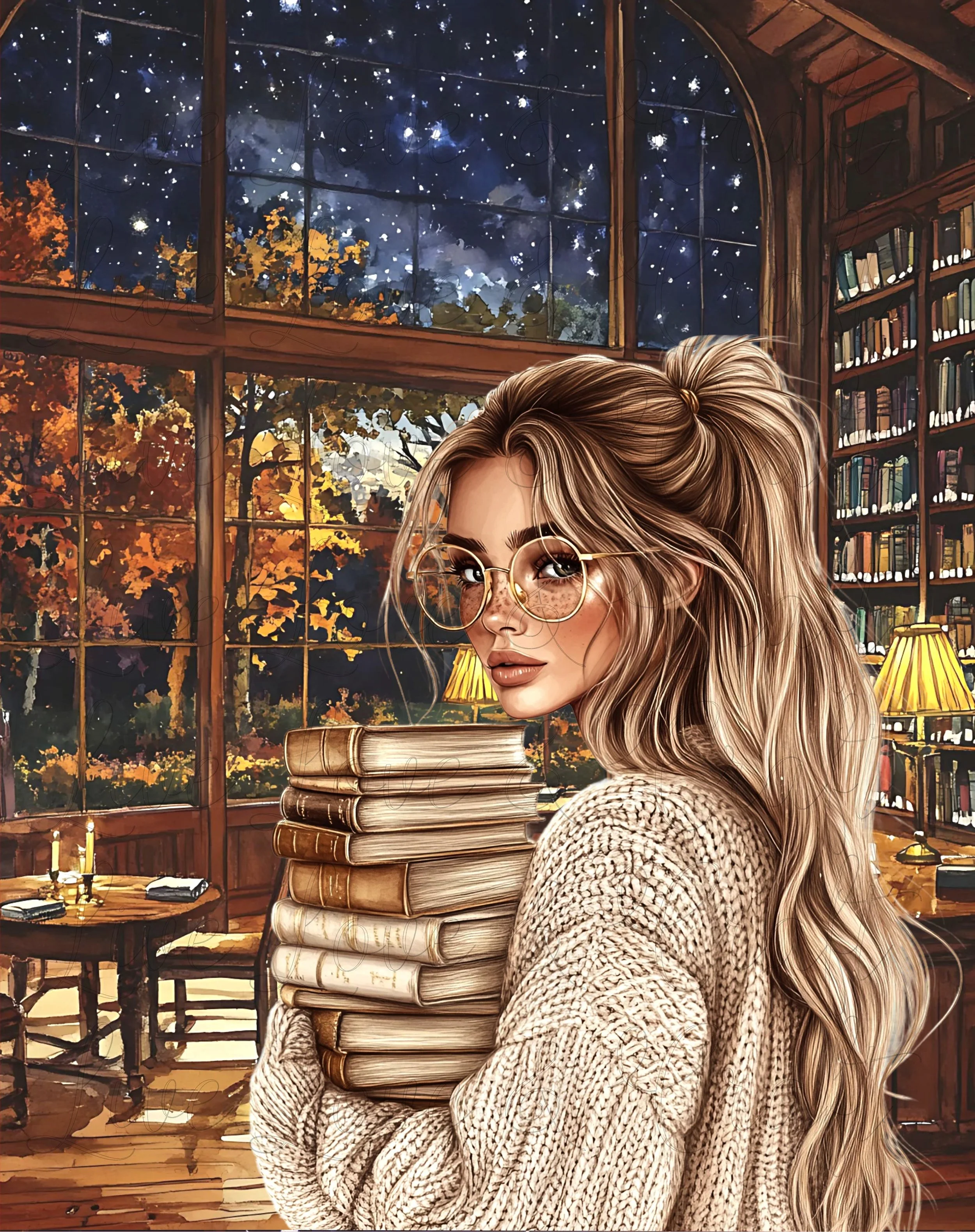 LIBRARY GAL night front and back.jpg