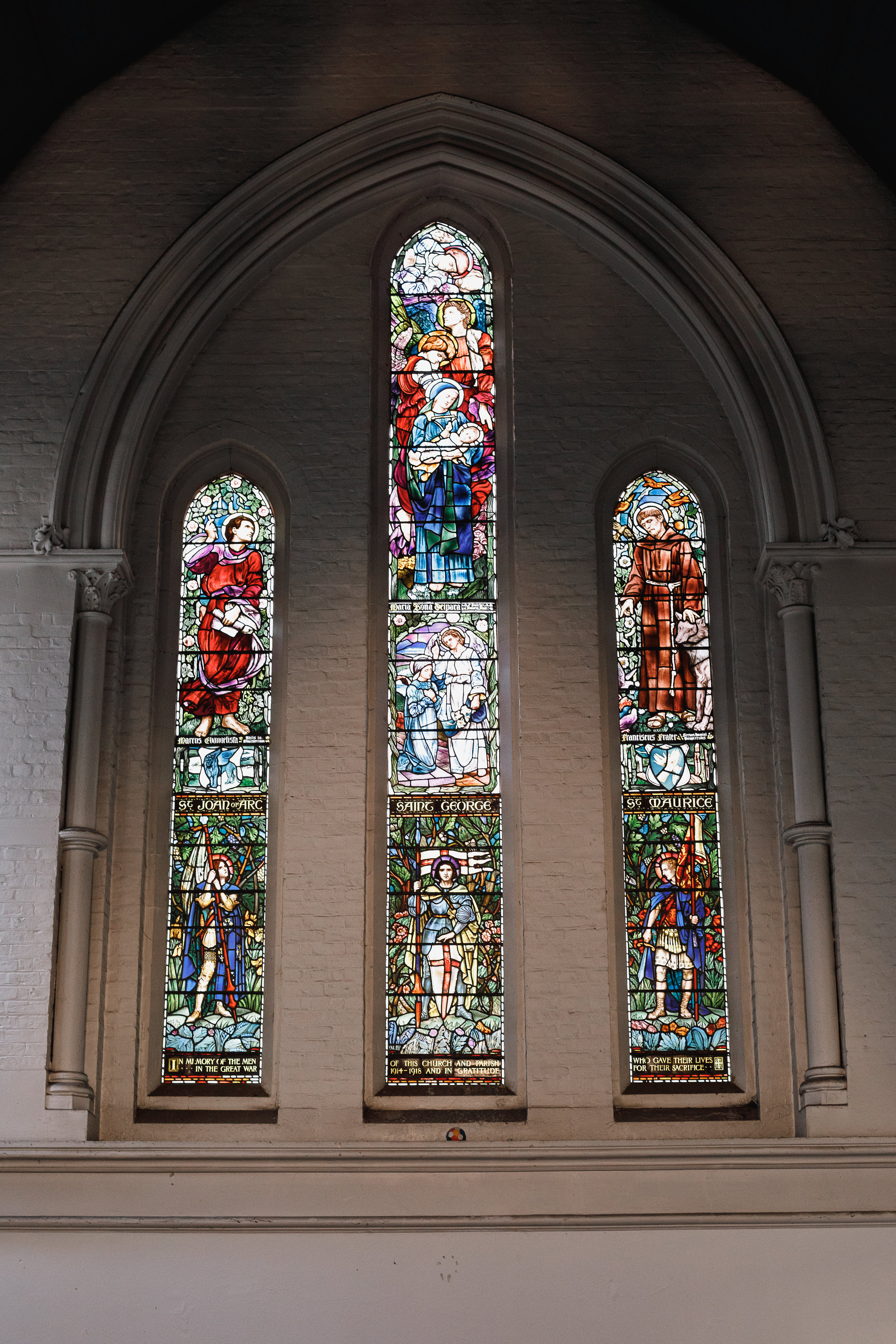 Stained glass window in St Mark’s Church on the Old Marylebone Road.