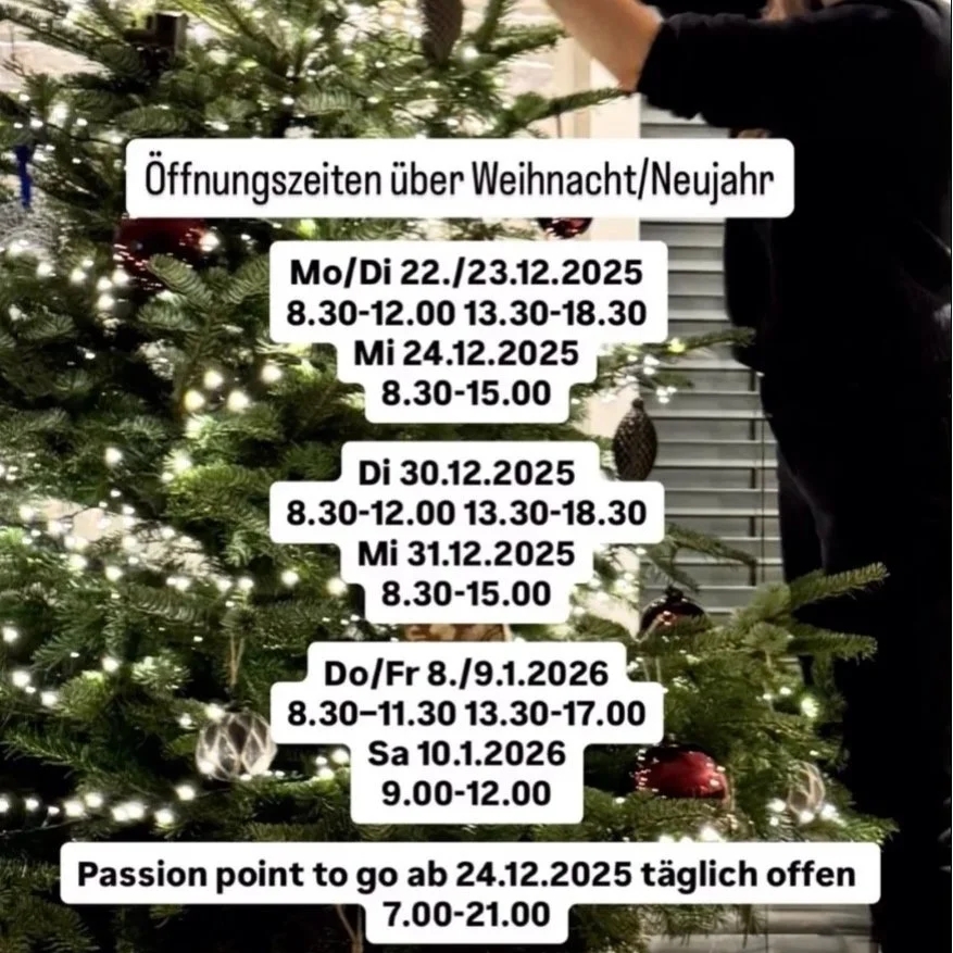 Öffnungszeiten über Weihnacht/Neujahr