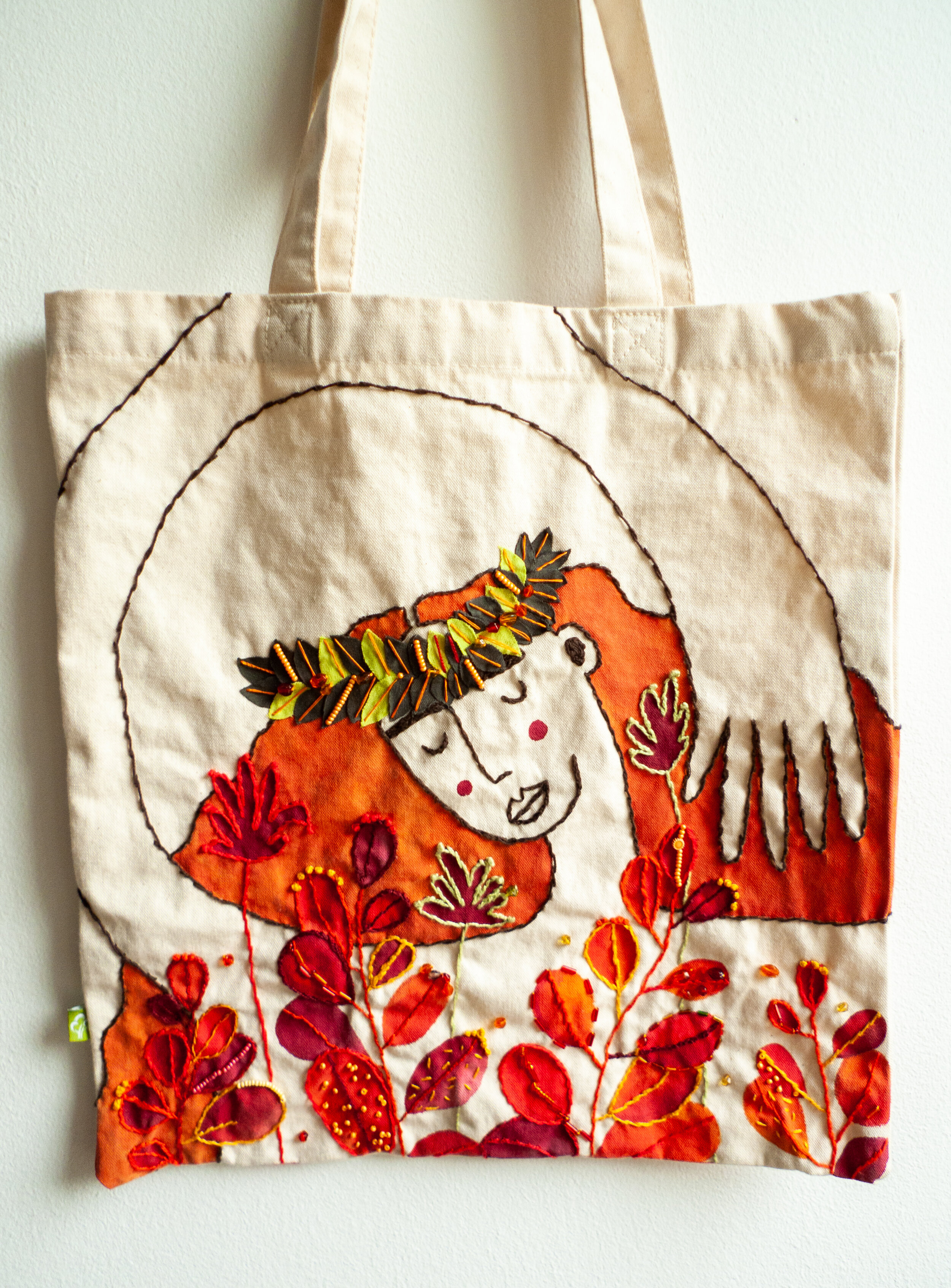 Moon Lady / SOLD / custom tote bag