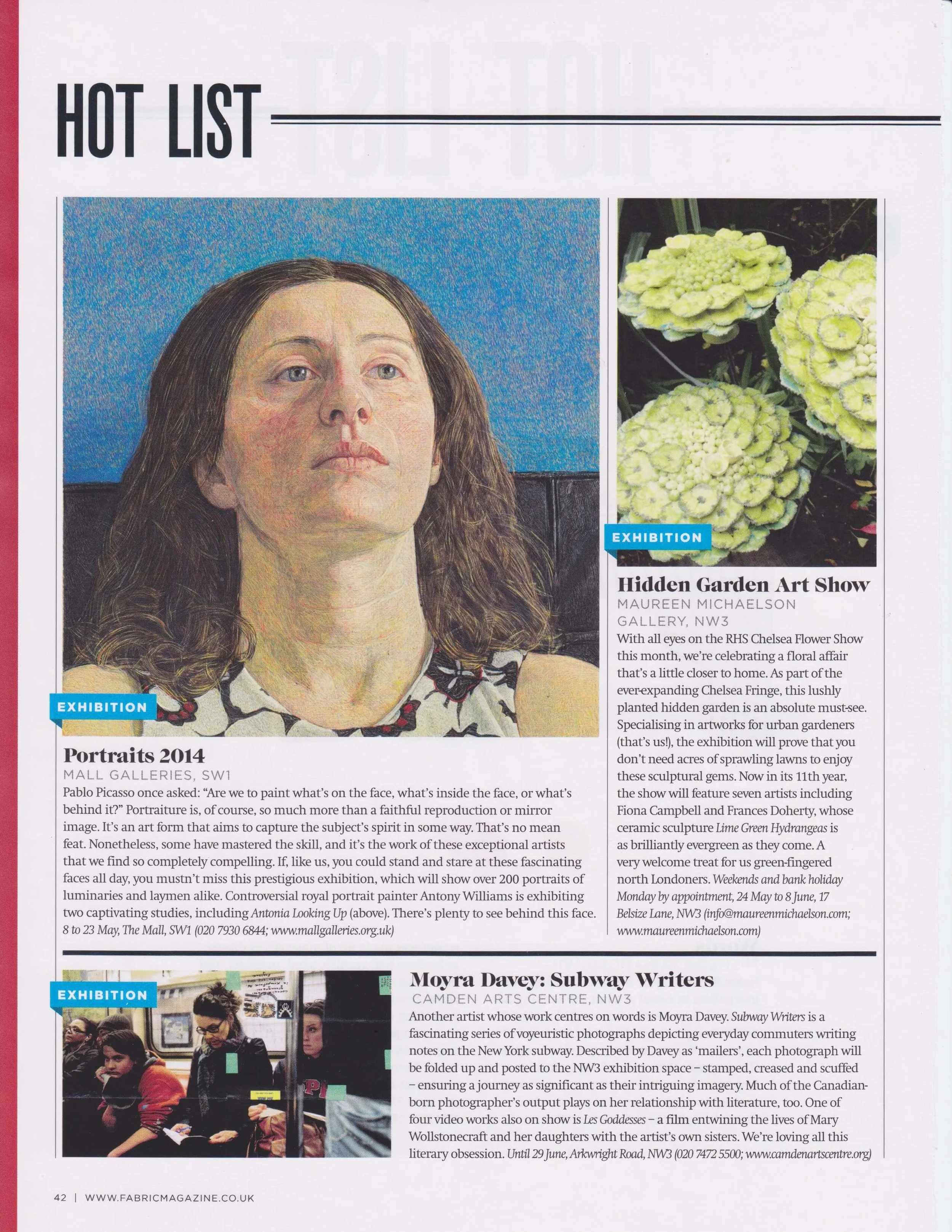 HiddenGarden Show, Fabric magazine May '14 issue