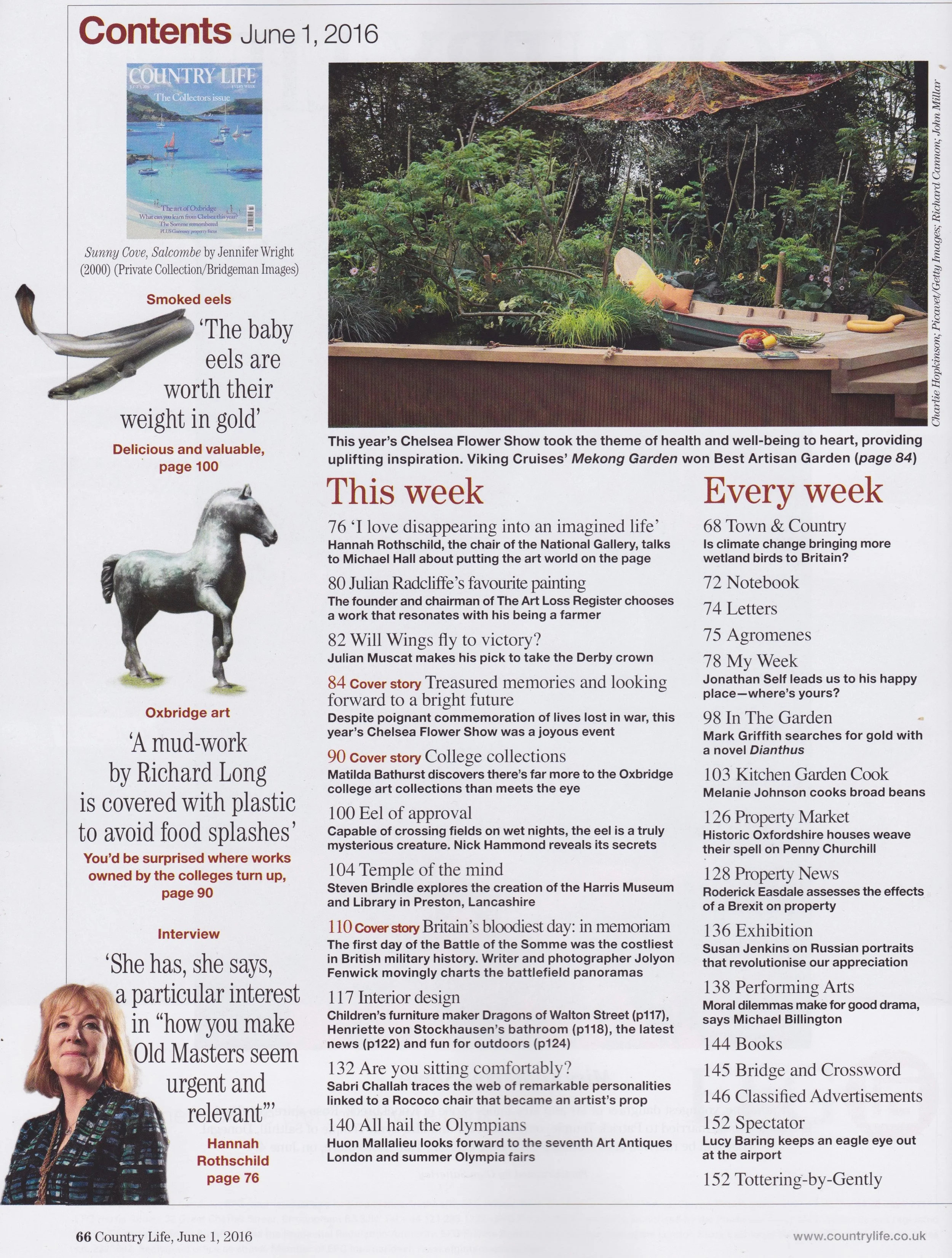 Canopy and Boat, Mekong Garden, Chelsea - Country Life June '16